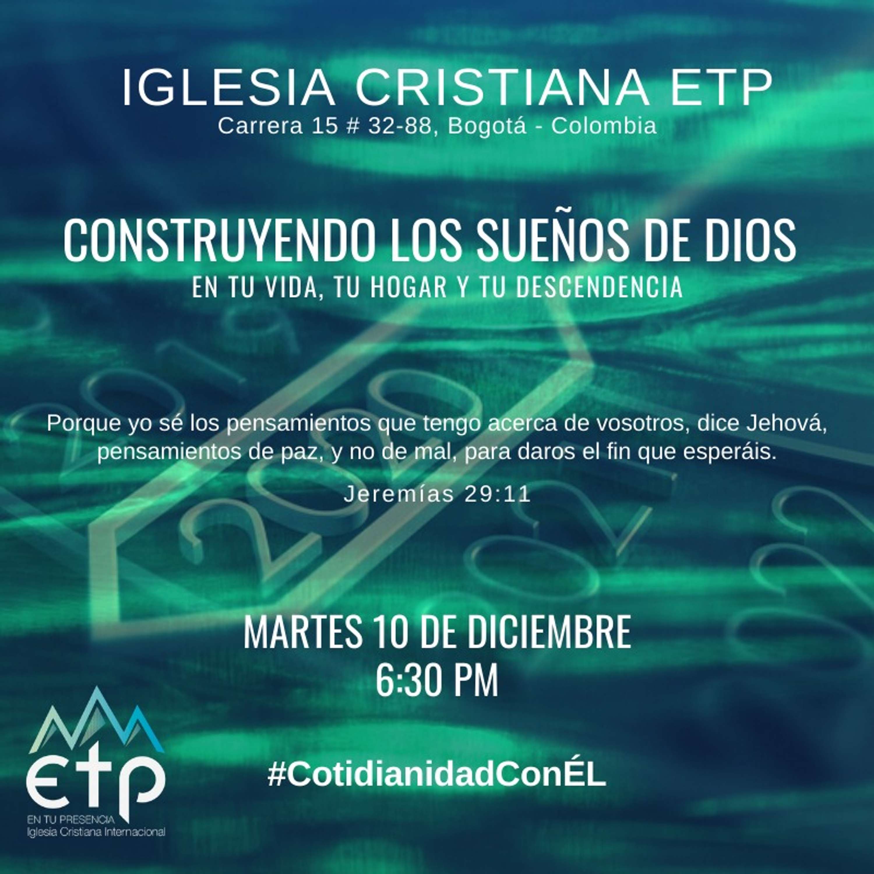 Charlas Pastores Luis Salas y Jeannette Noguera, Iglesia ETP