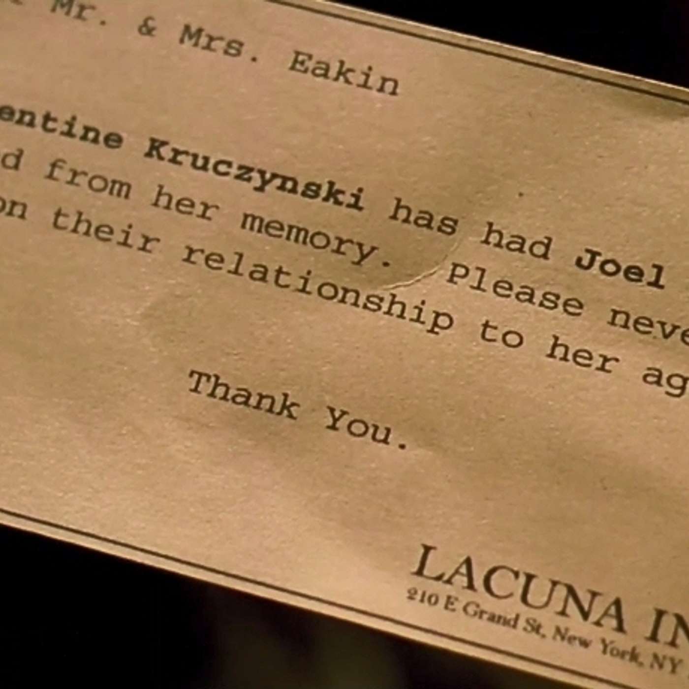 eternal sunshine of the spotless minute