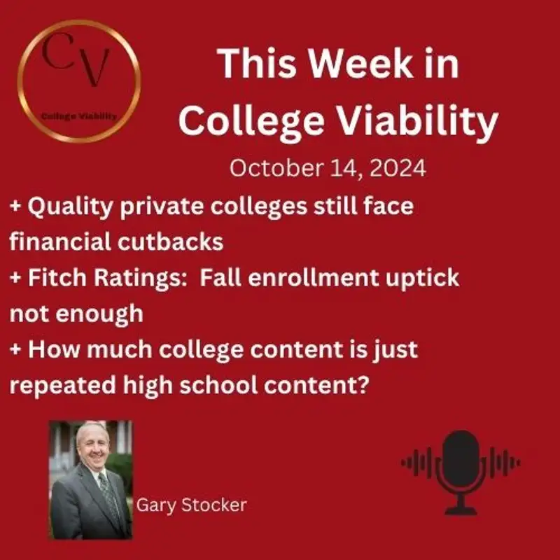 This Week In College Viability (TWICV) for October 14, 2024