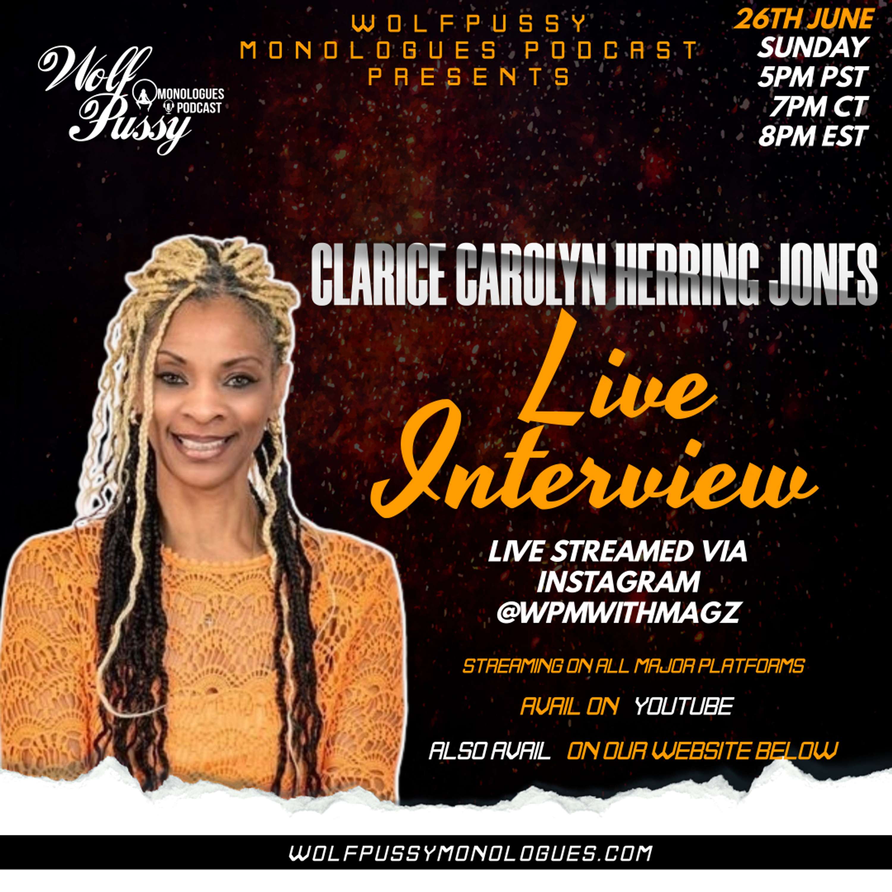 LIVE INTERVIEW WITH CLARICE CAROLYN JONES