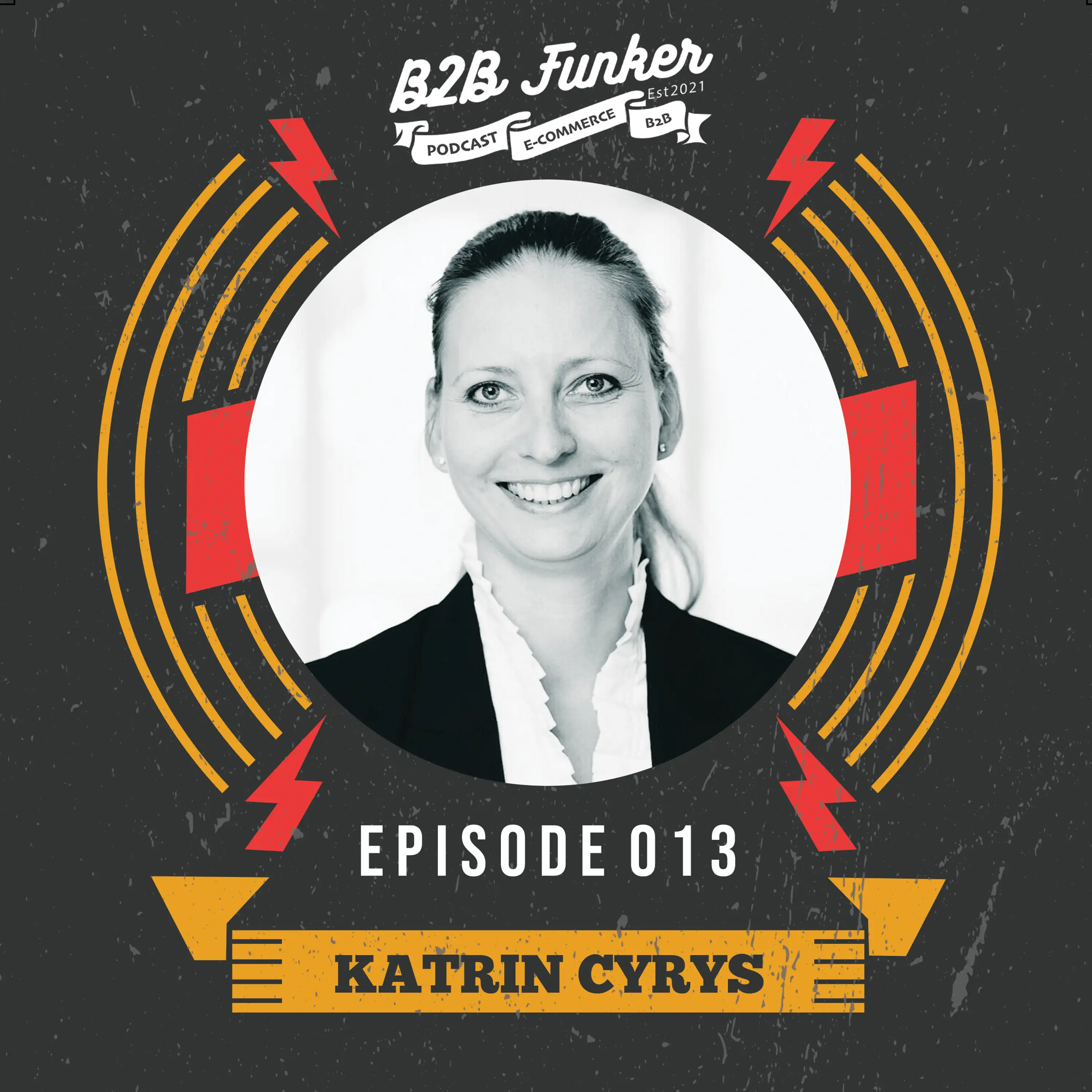 Podcast-Cover: B2B #013 - Kundenportale richtig machen mit einer DXP // Katrin Cyrys von Liferay 