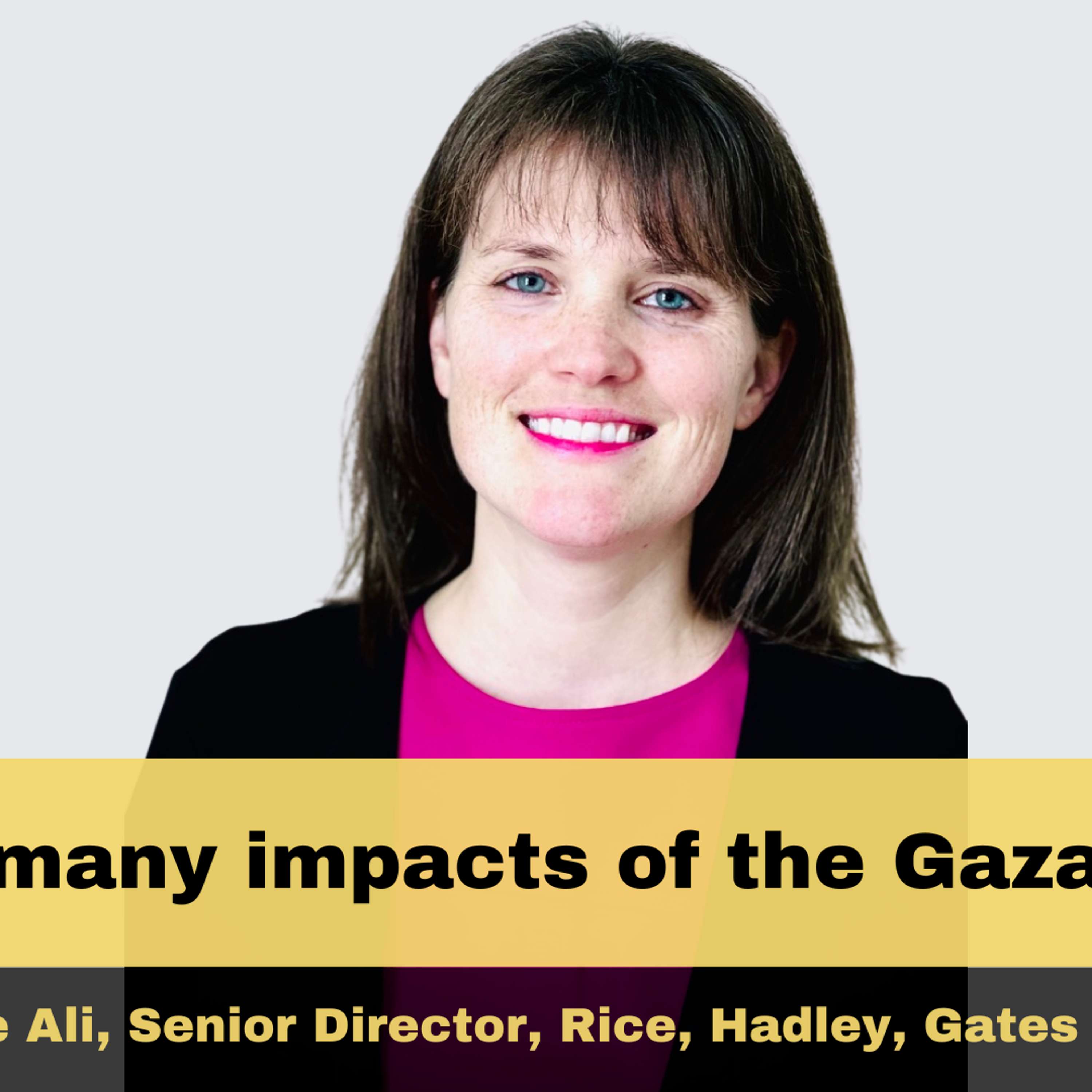 The Many Impacts of The Gaza War with Stefanie Ali, Senior Director, Rice, Hadley, Gates and Manuel LLC