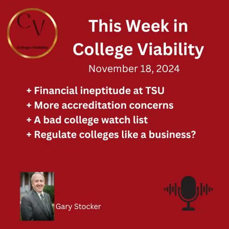 This Week In College Viability (TWICV) for November 18, 2024