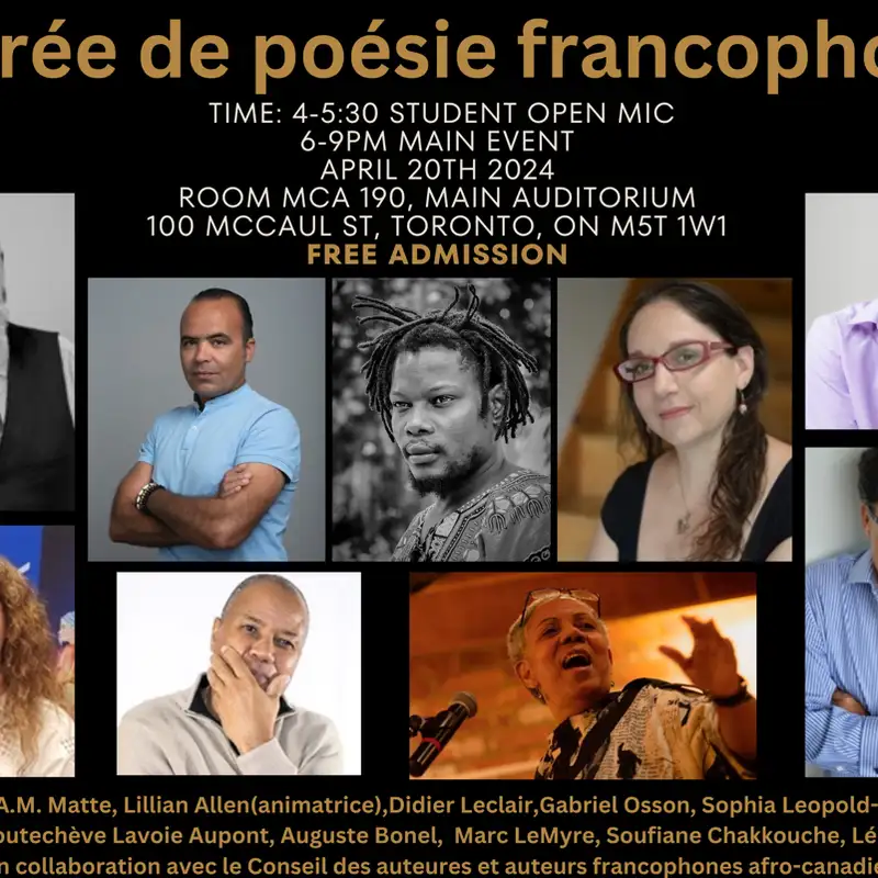 LITTÉRATURE - Didier Leclair et Gabriel Osson présentent la soirée de poésie francophone du 20 avril !