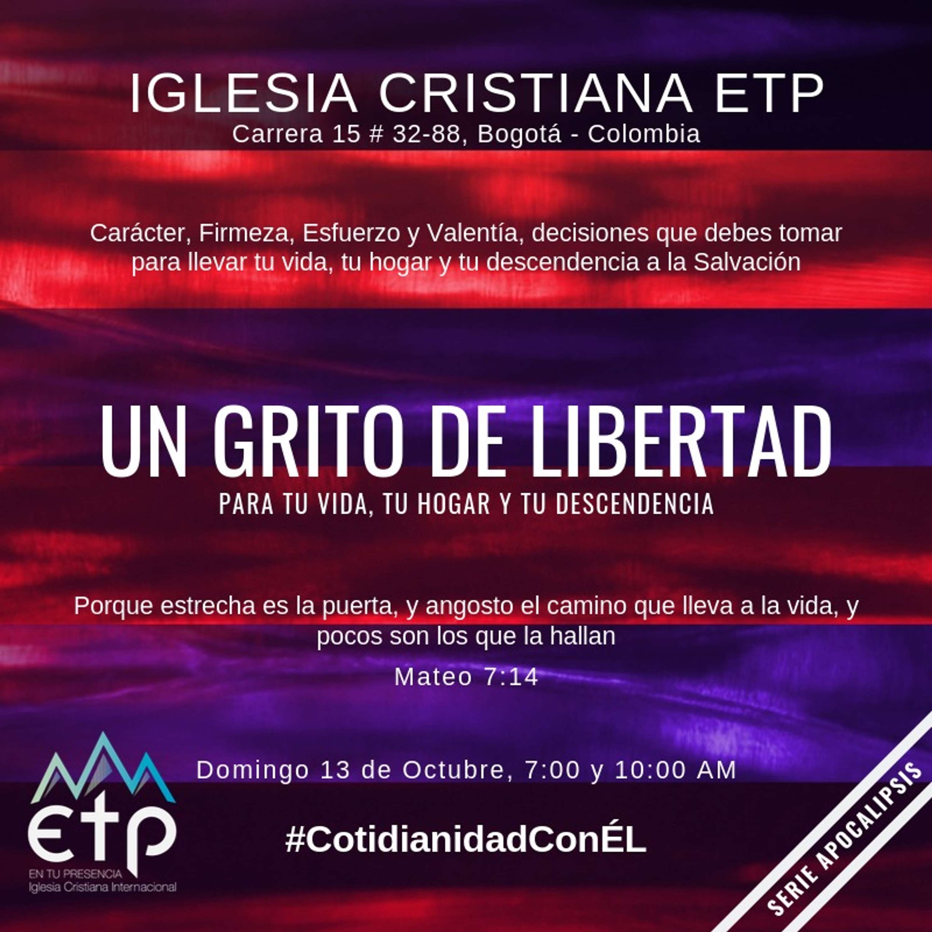 Charlas Pastores Luis Salas y Jeannette Noguera, Iglesia ETP