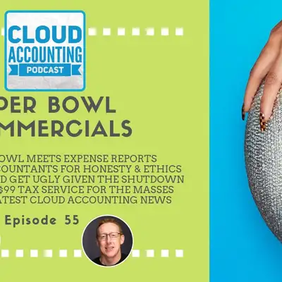 Artwork for The Super Bowl meets expense reports, nurses beat accountants for honesty & ethics, tax season could get ugly given the shutdown, another new $99 tax service for the masses, and more