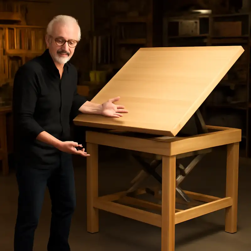 Elevating the Workspace Adam Savage's Ultimate Custom Drafting Table Reveal