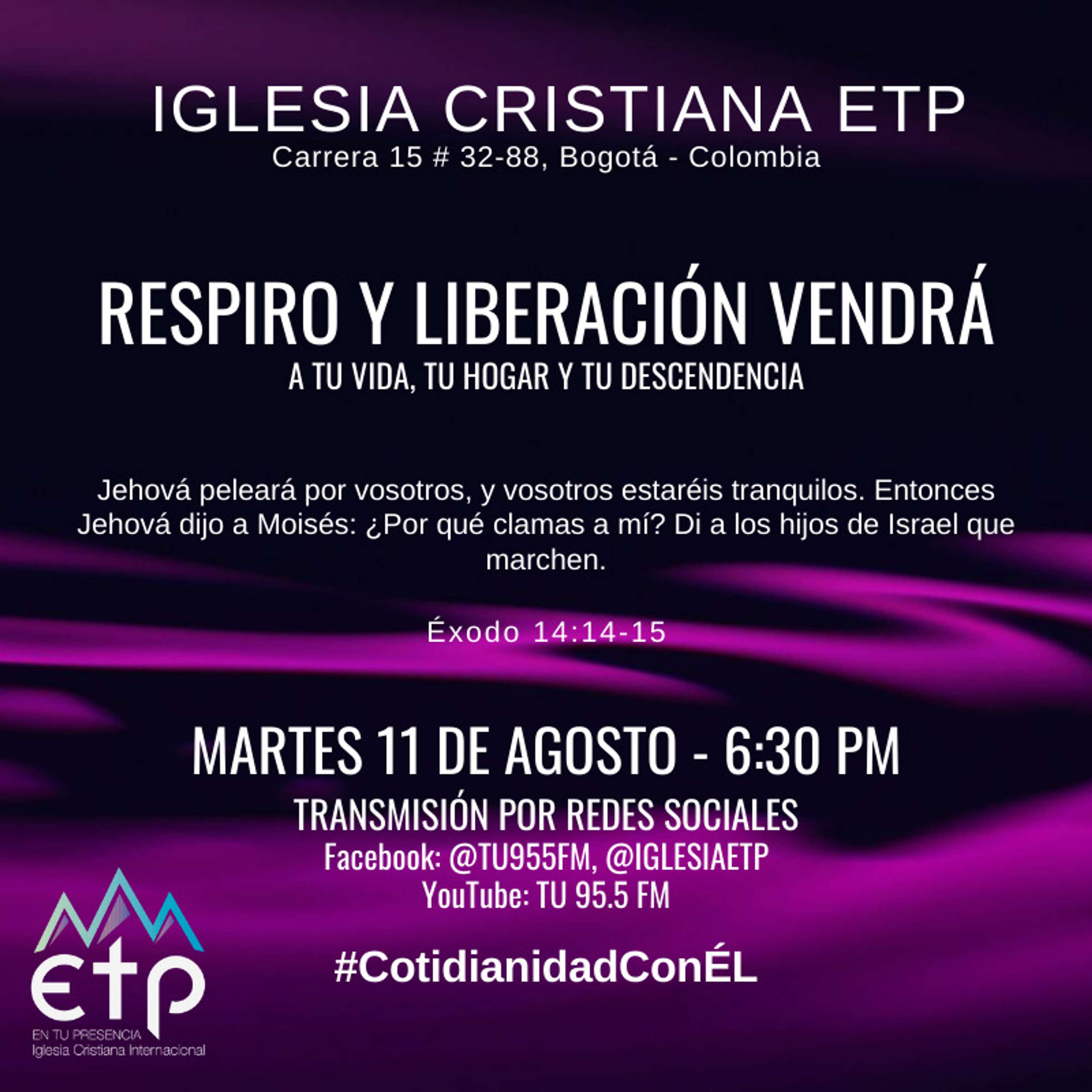 Charlas Pastores Luis Salas y Jeannette Noguera, Iglesia ETP