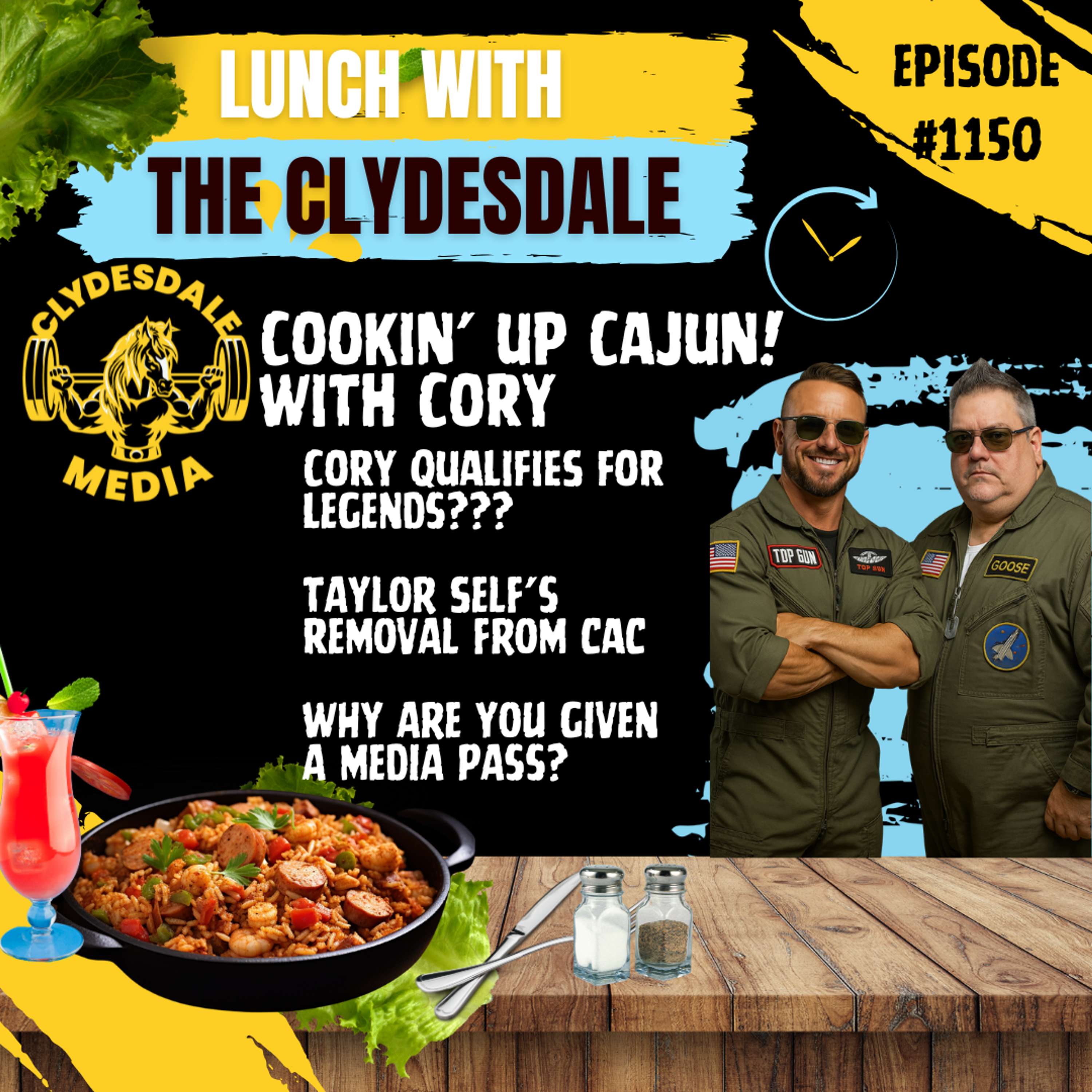 Lunch with the Clydesdale - Cookin' Up Cajun | Why are We Given a Media Pass?