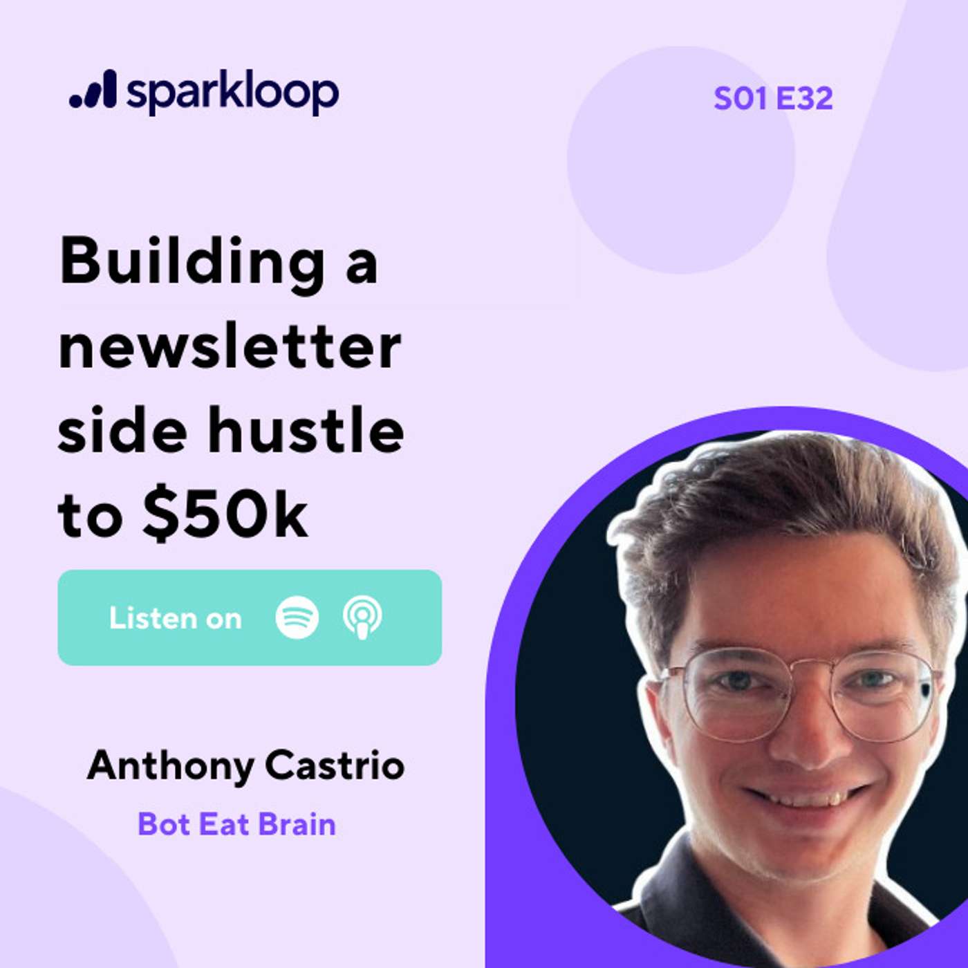 Building a profitable newsletter side hustle to over $50k - with Anthony Castrio of Bot Eat Brain Building a profitable newsletter side hustle to over $50k - with Anthony Castrio of Bot Eat Brain
