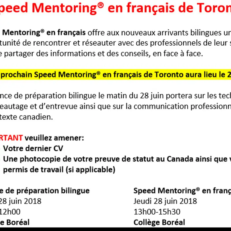 Access Employment revient le 28 juin avec un nouveau SPEED MENTORING
