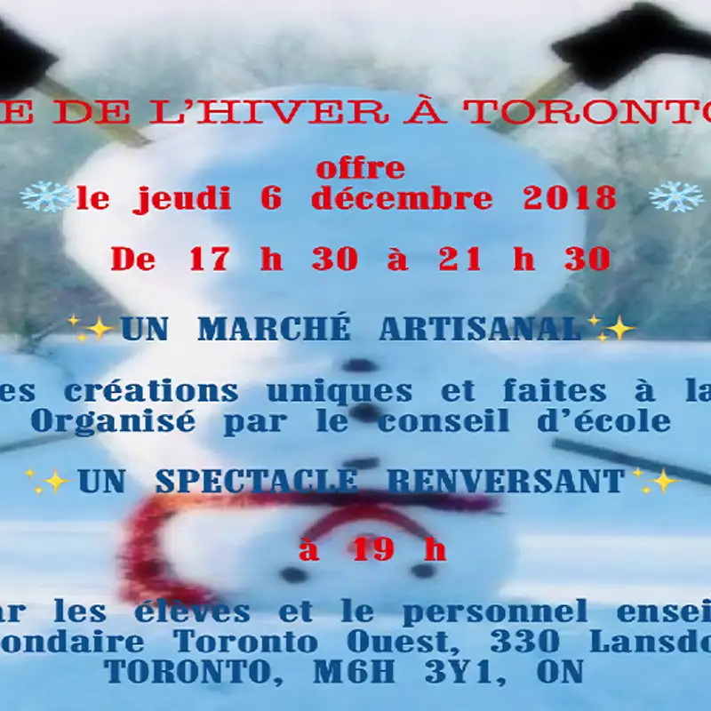 Fête de l'Hiver à Toronto Ouest: élèves et artisans à l'honneur