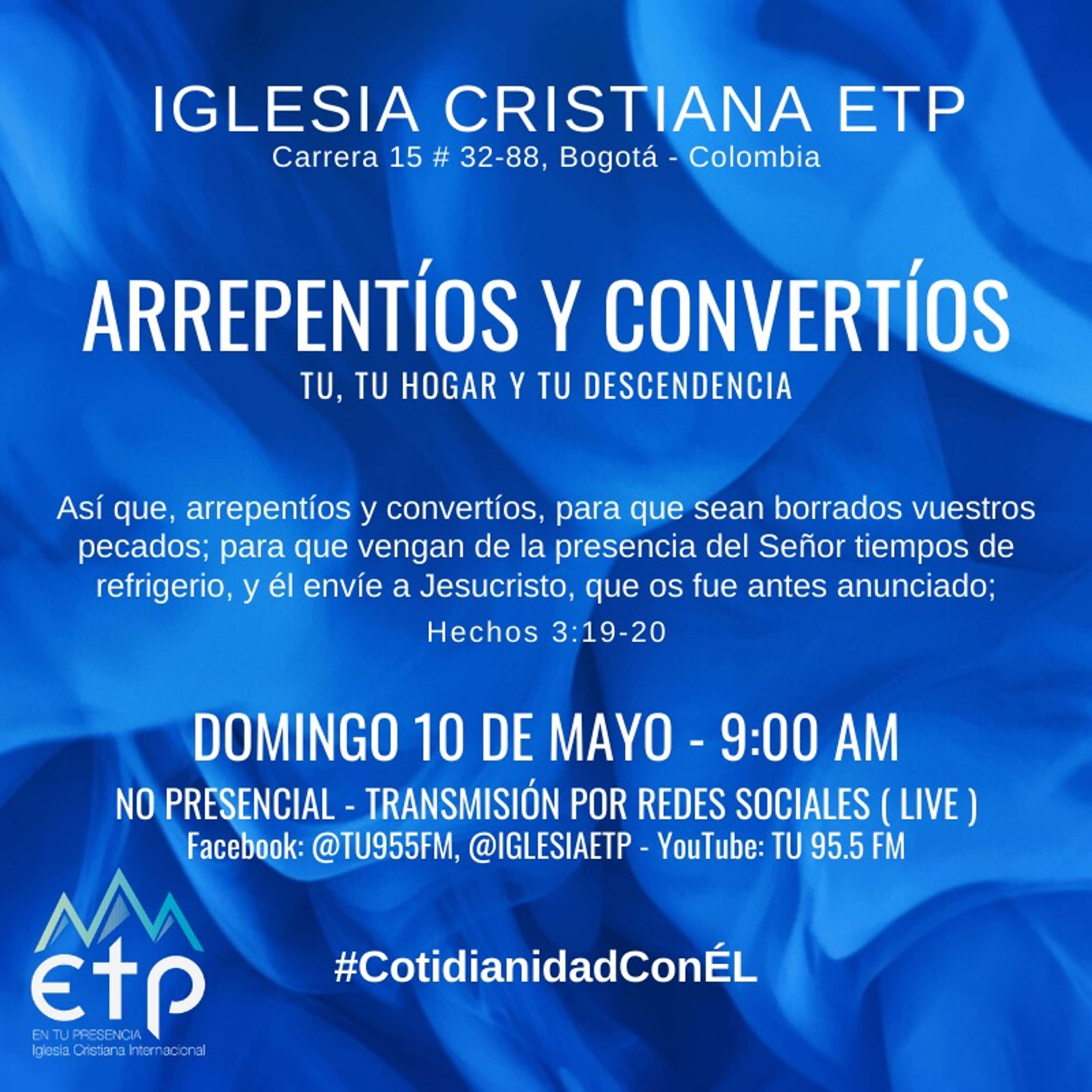 Charlas Pastores Luis Salas y Jeannette Noguera, Iglesia ETP