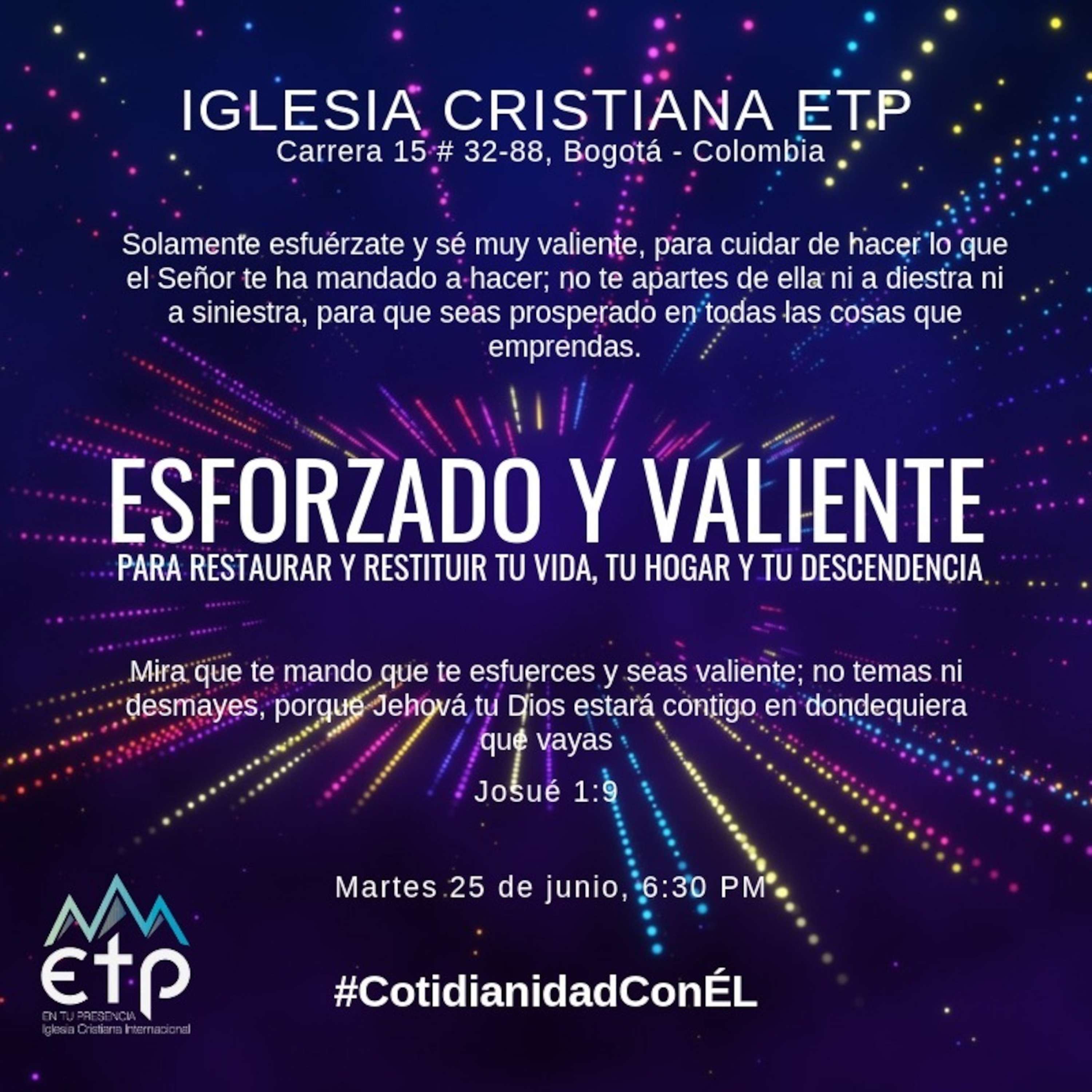 Esforzado y Valiente para redimir, restaurar y restituir tu vida, tu hogar y tu descendencia