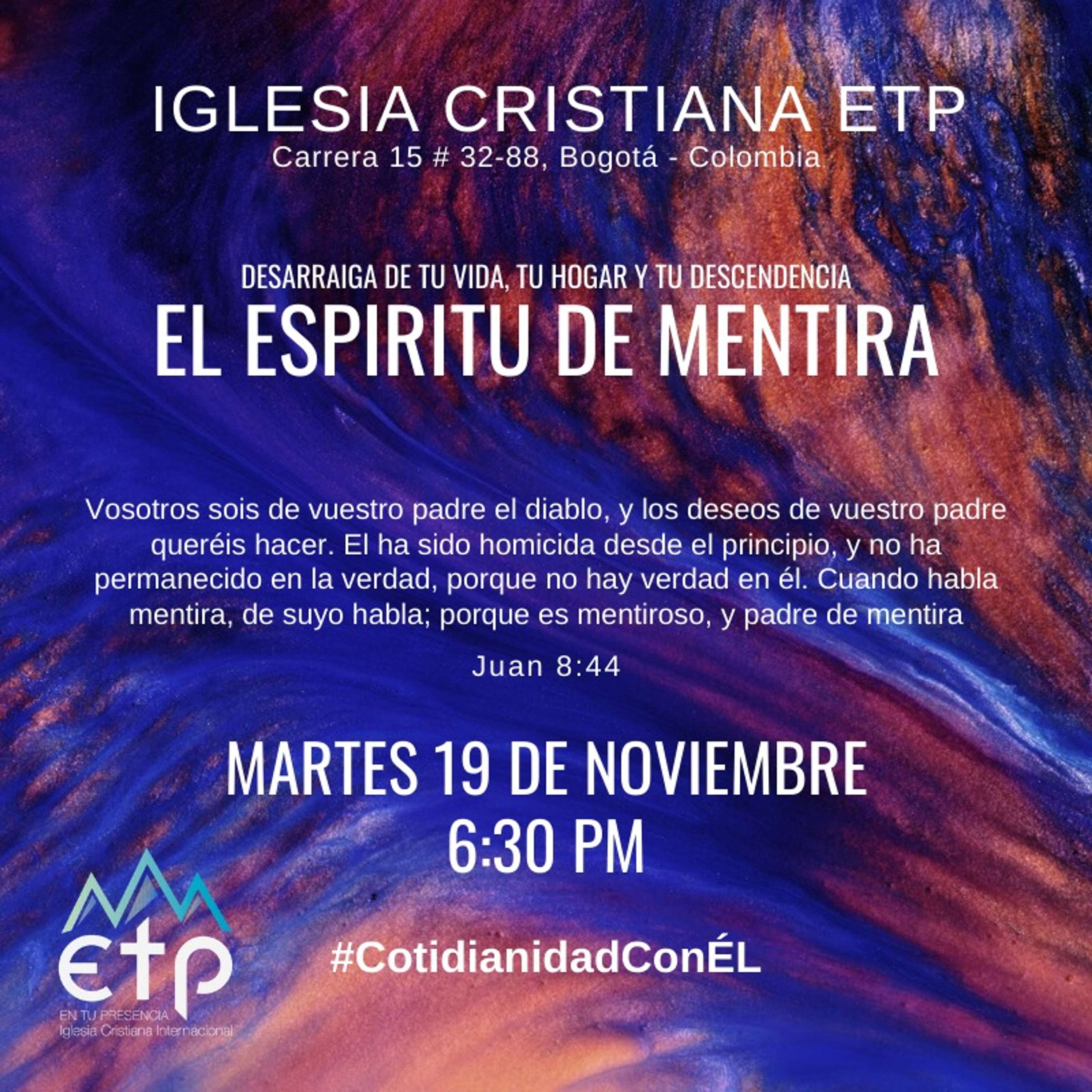 Charlas Pastores Luis Salas y Jeannette Noguera, Iglesia ETP