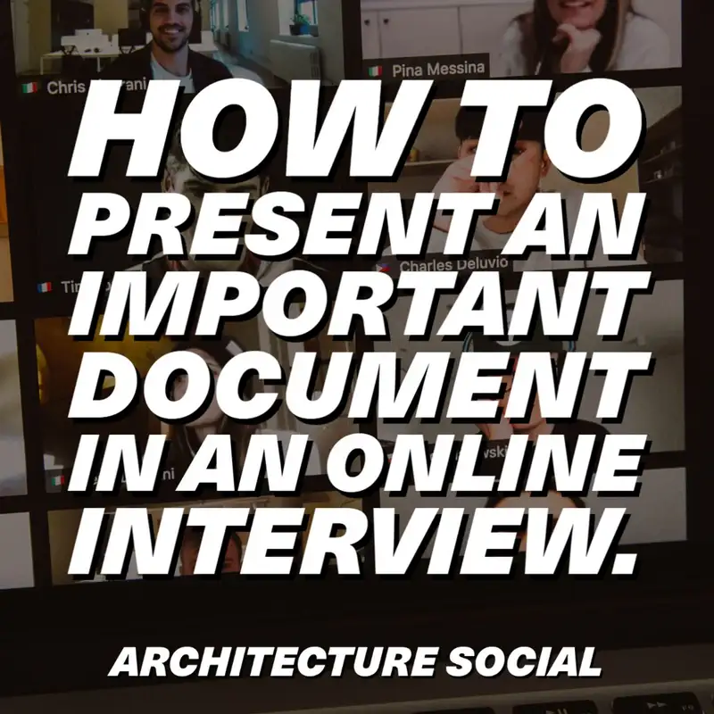 How to present an important document online in an Interview