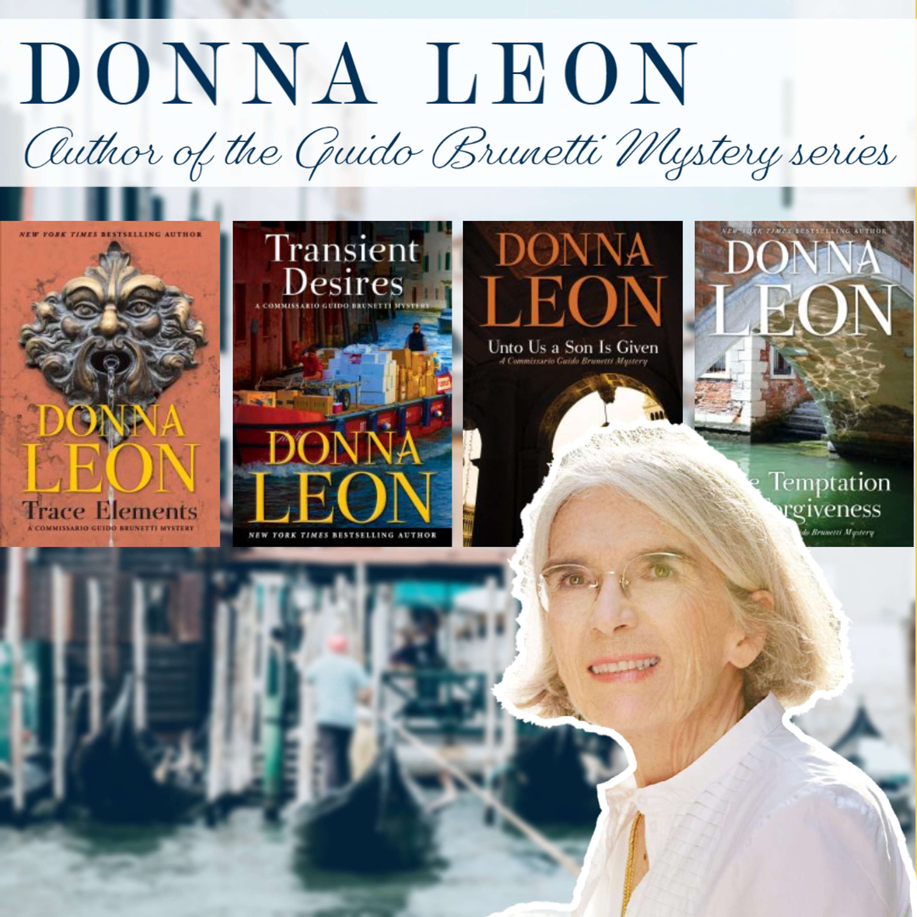 Donna Leon - Author of the Guido Brunetti Mystery series - podcast episode cover