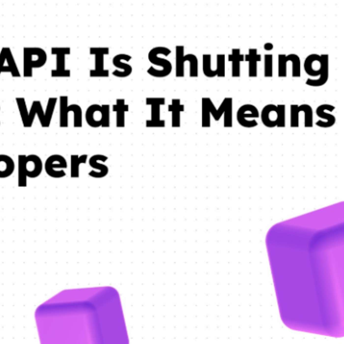 Blast API Shutdown: The Best Alternatives for Developers Blast API Shutdown: The Best Alternatives for Developers