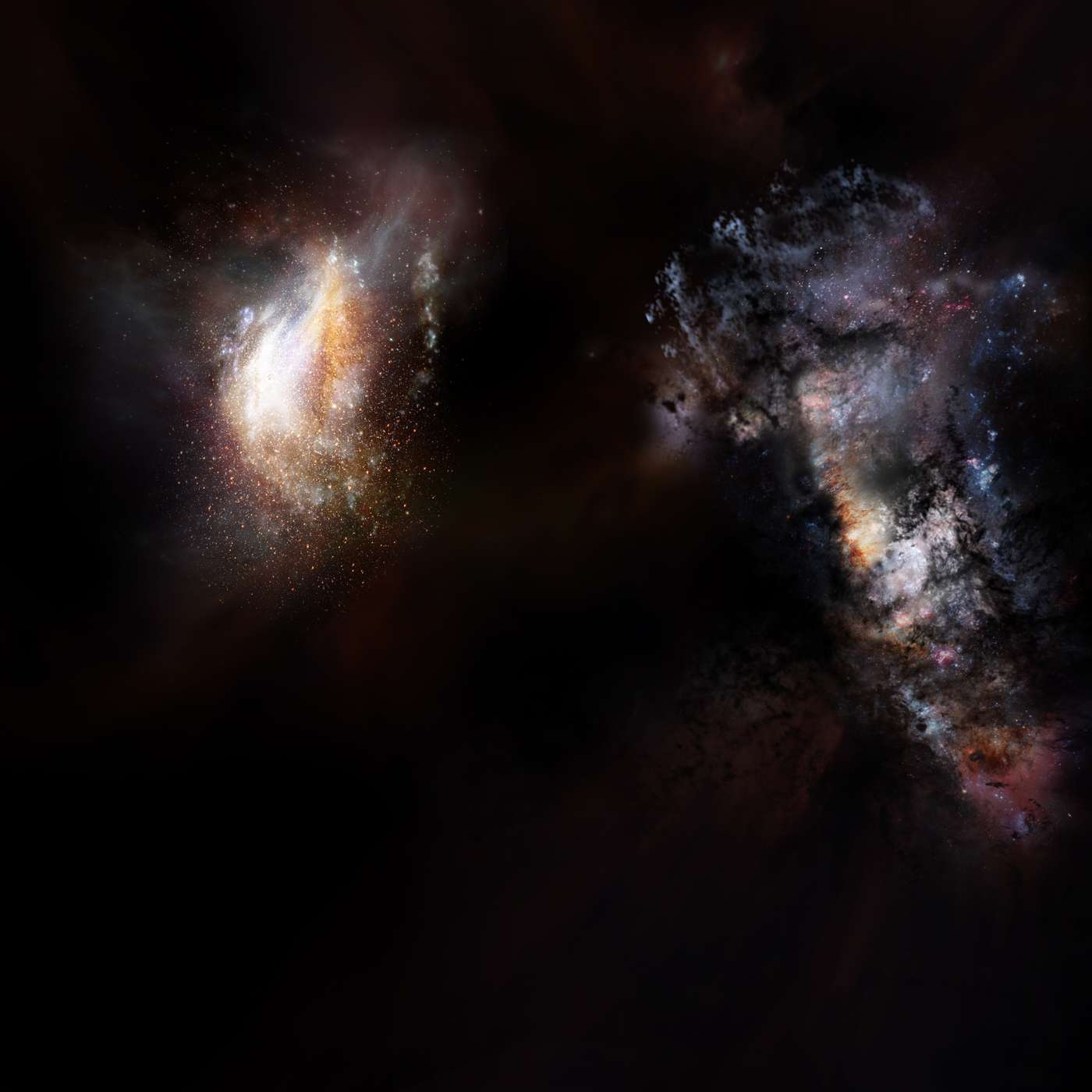 Detectan galaxias primordiales masivas nadando en vasto océano de materia oscura episode artwork