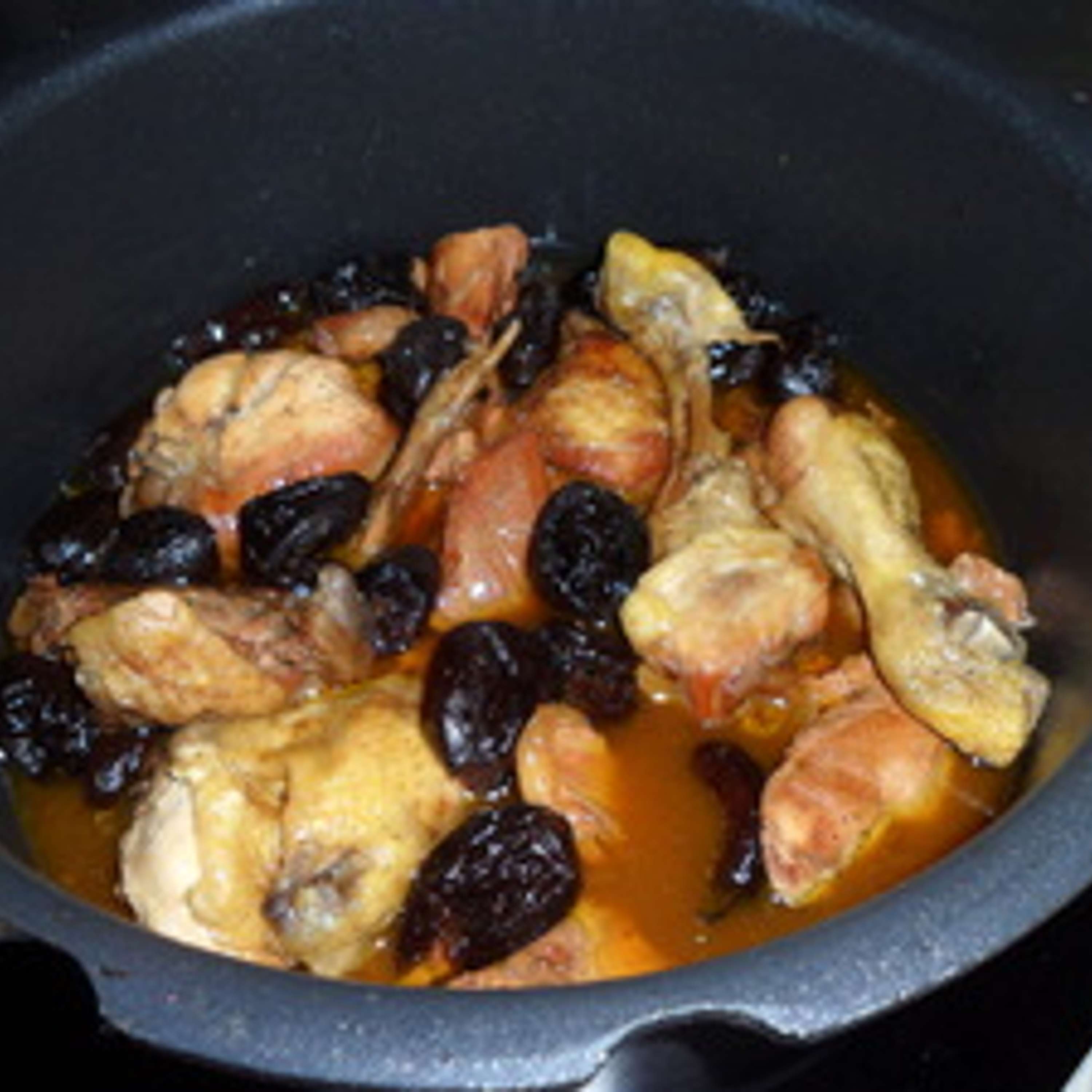 Tajine de poulet au cidre, sans gluten