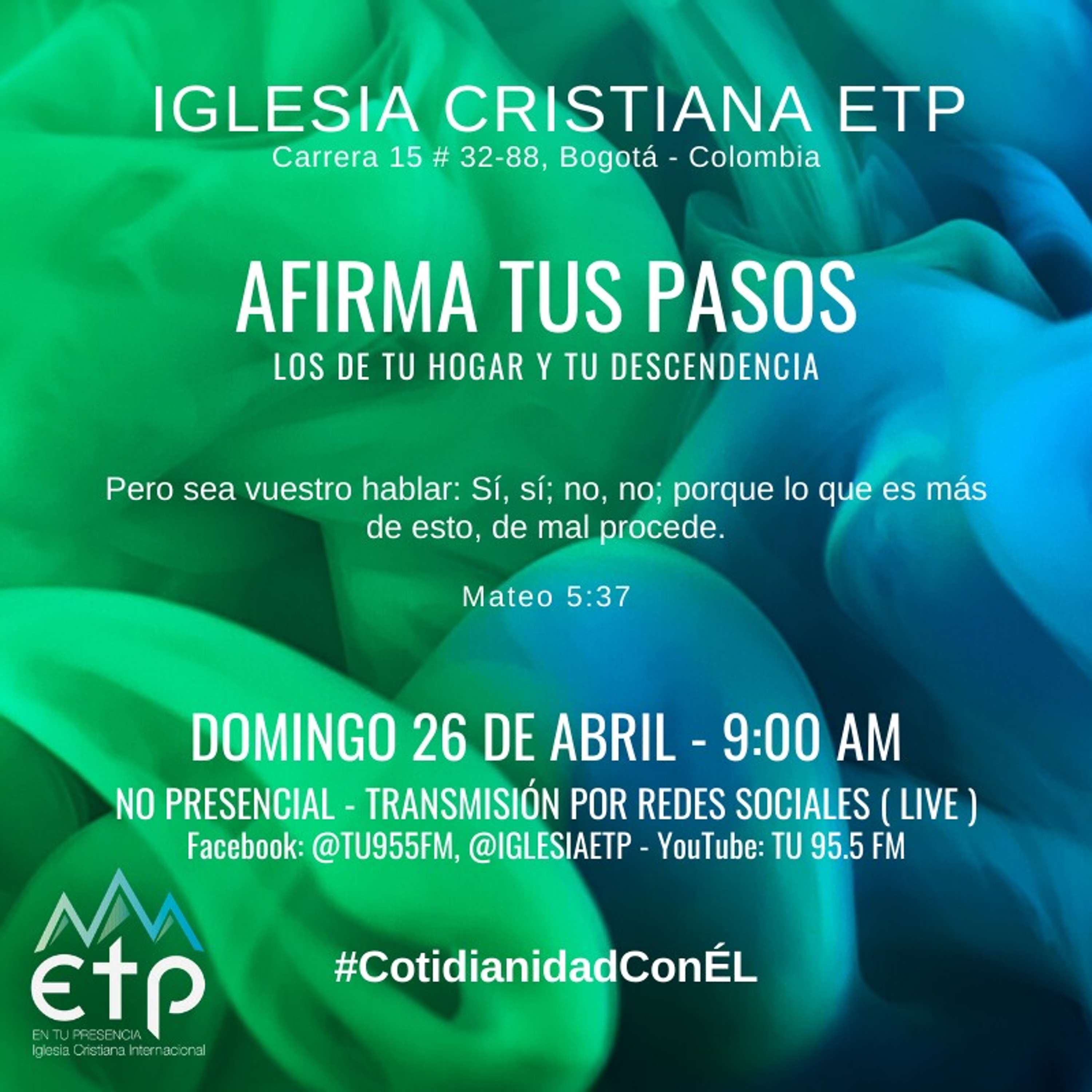 Charlas Pastores Luis Salas y Jeannette Noguera, Iglesia ETP