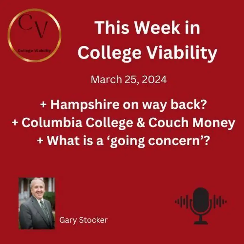 This Week In College Viability (TWICV) for March 25, 2024