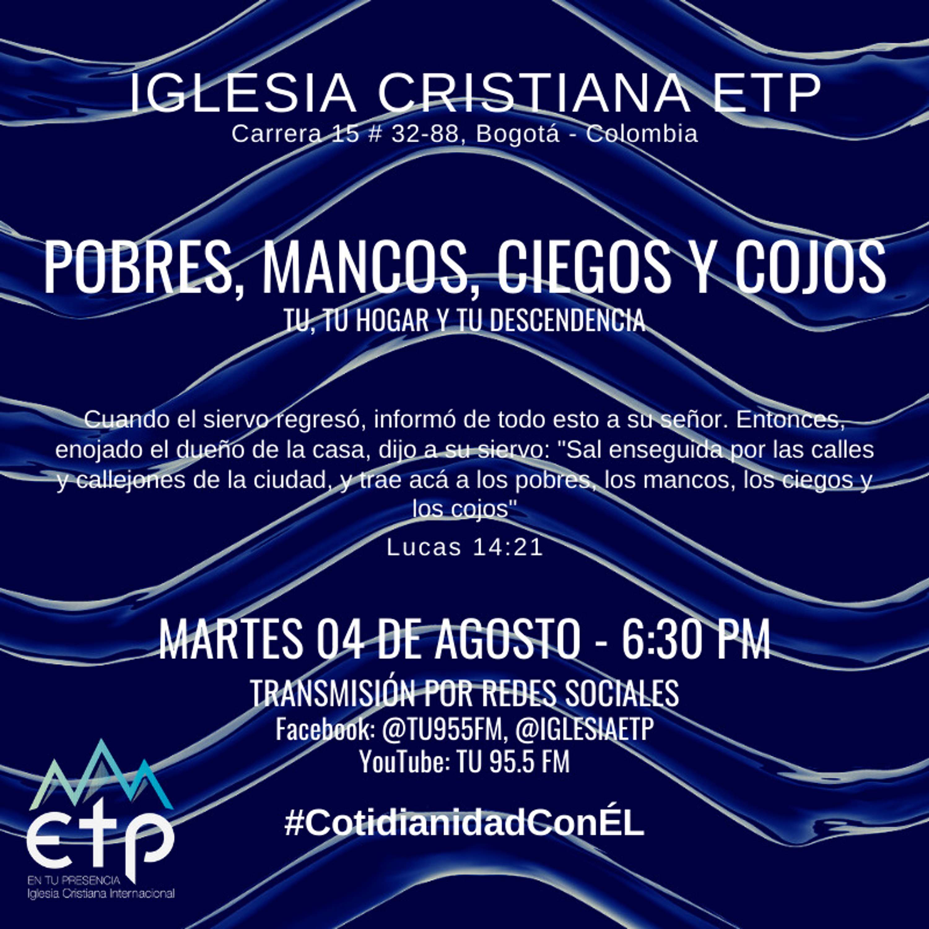 Charlas Pastores Luis Salas y Jeannette Noguera, Iglesia ETP