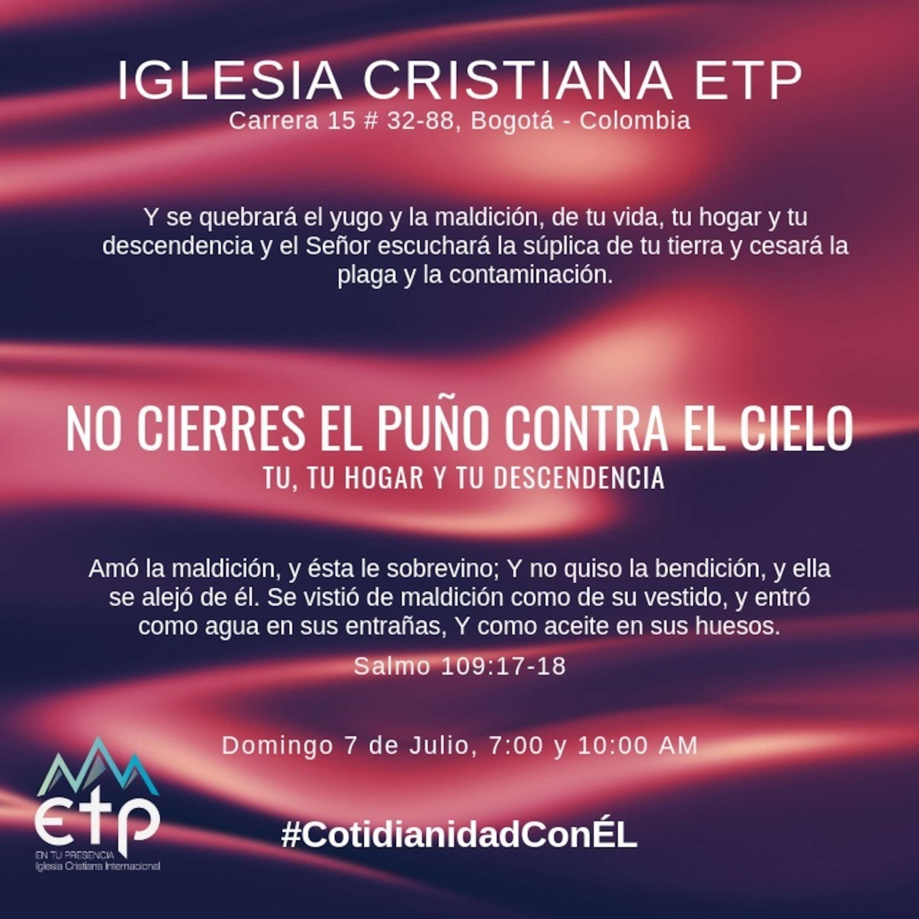 Charlas Pastores Luis Salas y Jeannette Noguera, Iglesia ETP
