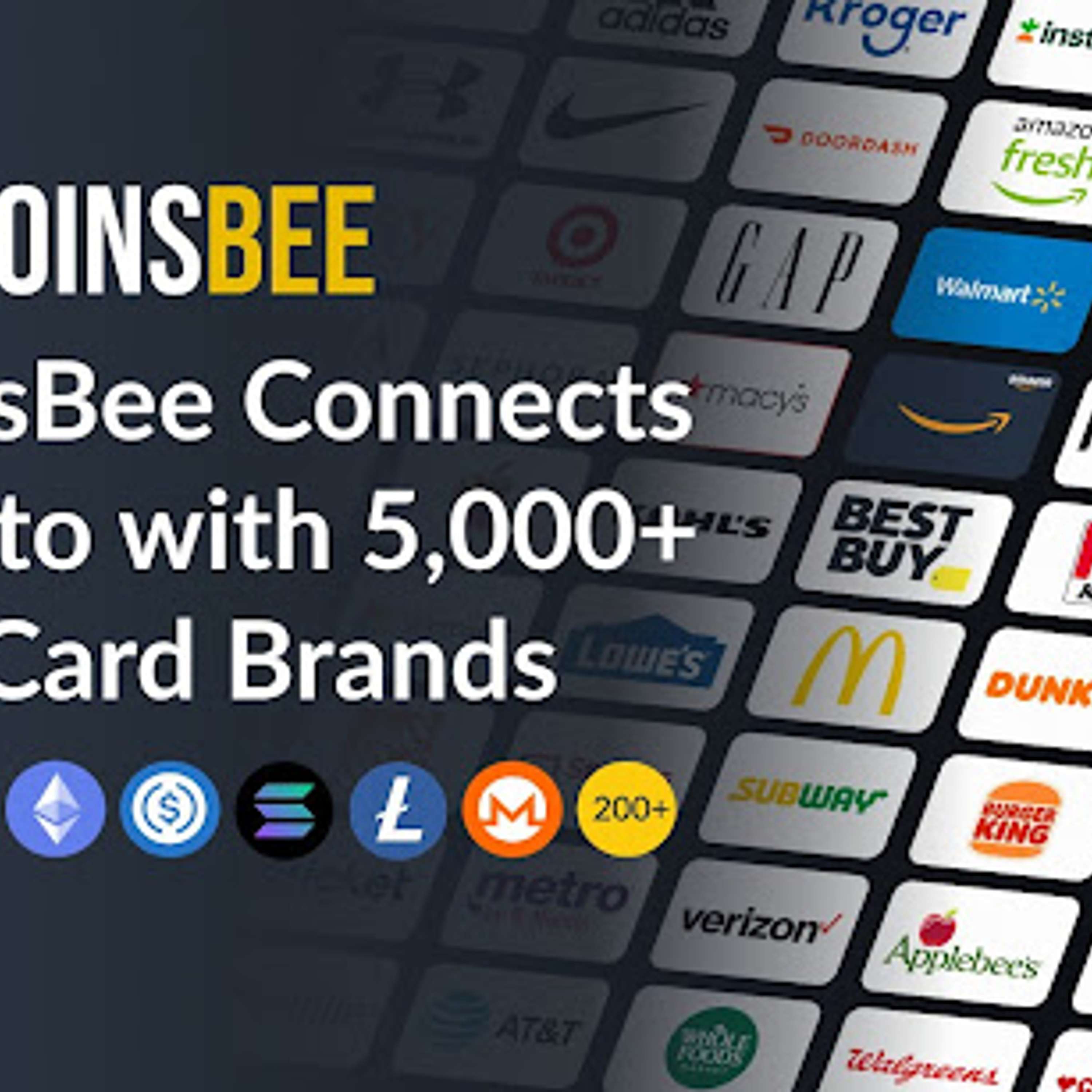 CoinsBee Surpasses 5,000 Gift Card Brands, Becoming The Largest Crypto Gift Card Platform Worldwide