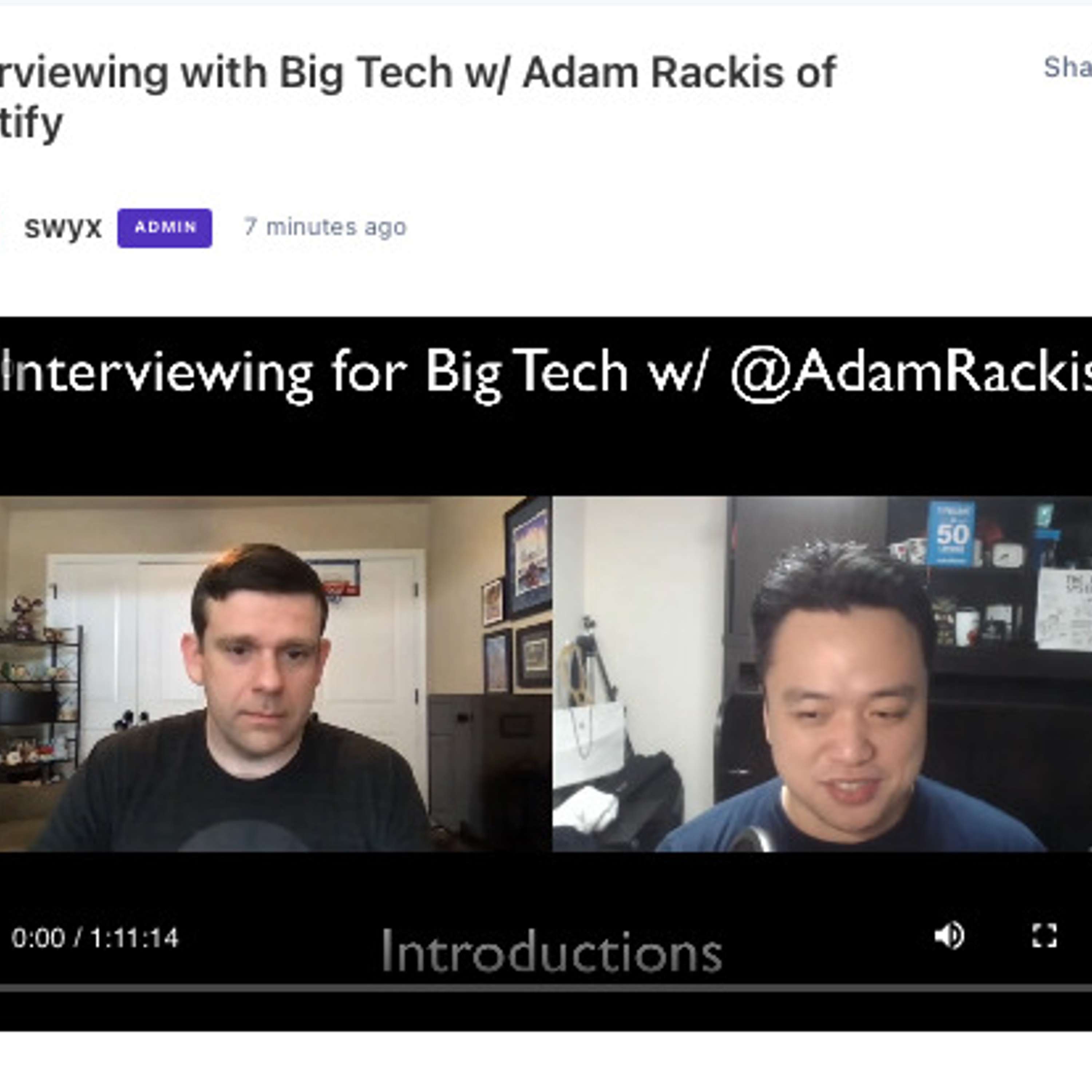 [Career Jam] Big Tech Interviews with Adam Rackis