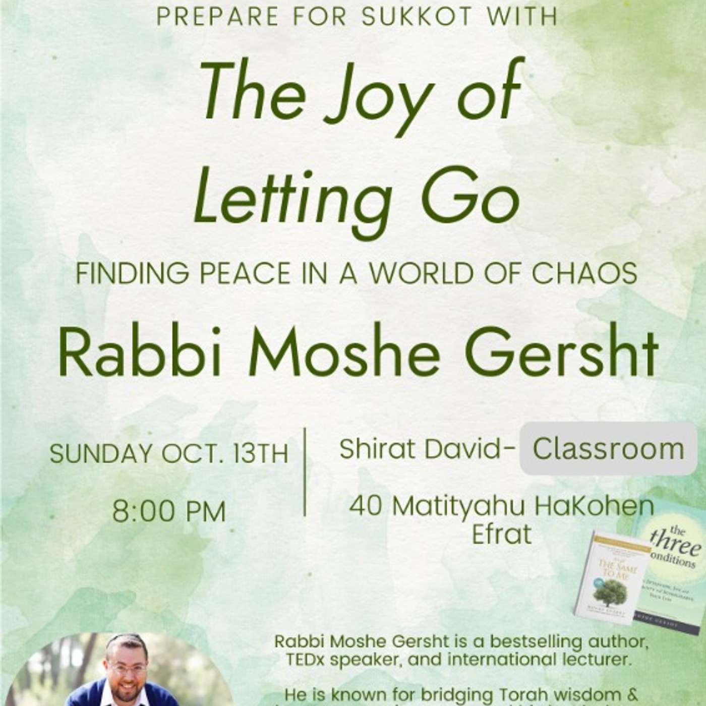 Rabbi Moshe Gersht - The Joy of Letting Go