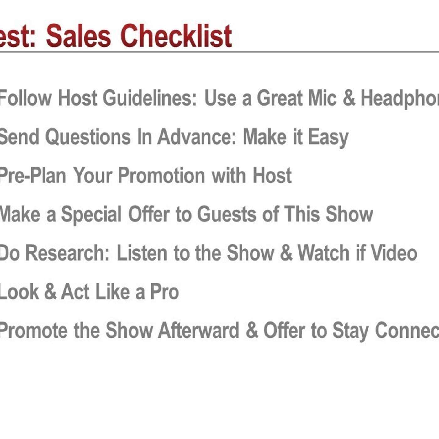 How to Get More Sales from a Podcast | Checklist Inside | 276