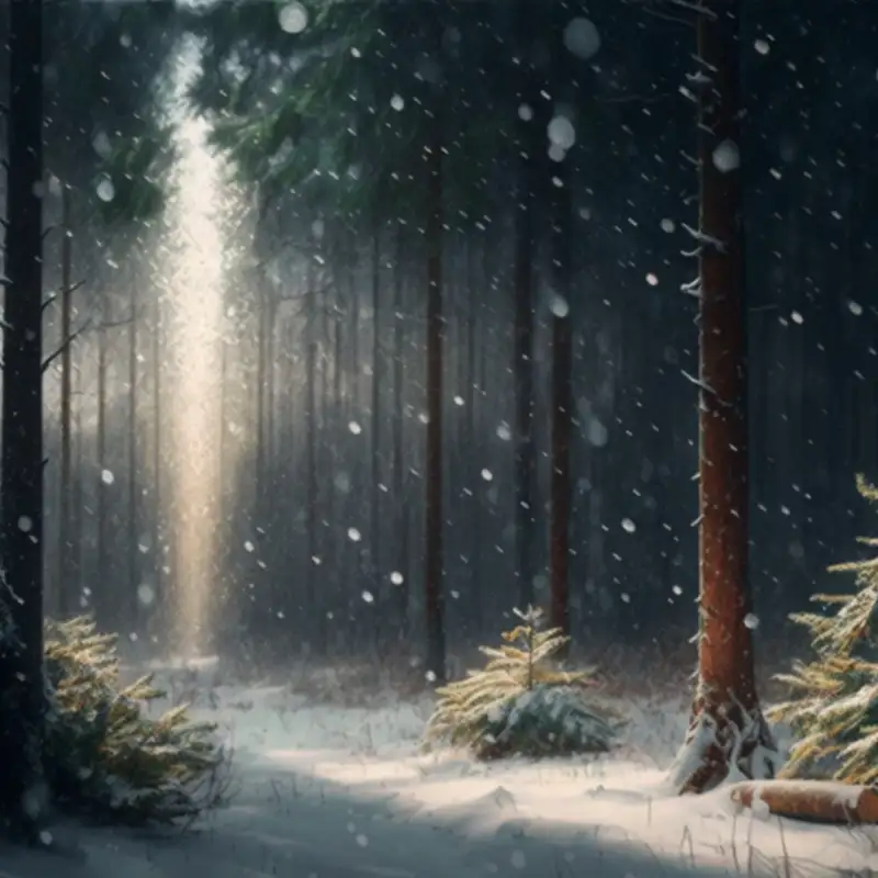 🌨️ Snow Falling in the Forest | 8 Hours