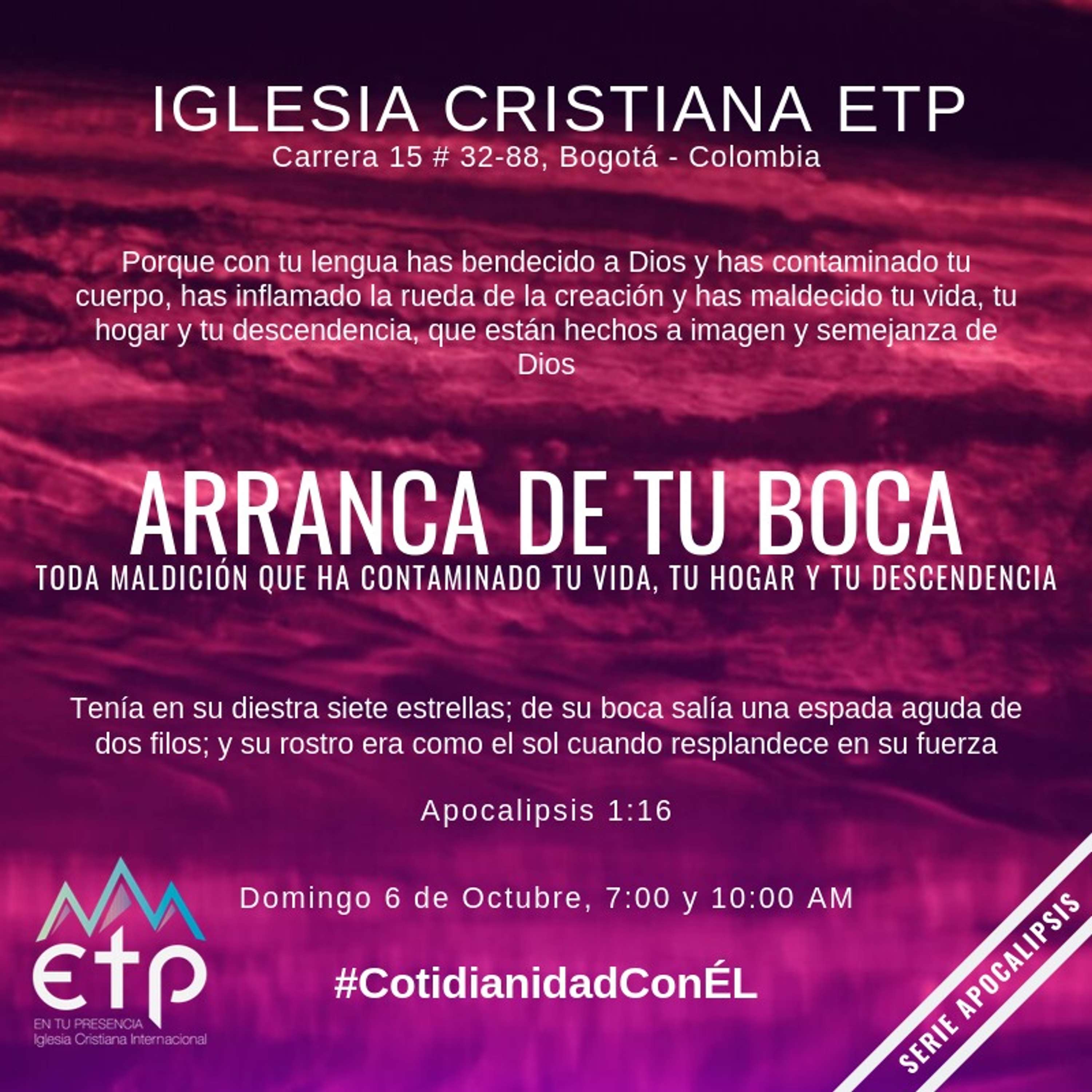 Arranca de tu boca toda maldición que has contaminado tu vida, tu hogar y tu descendencia