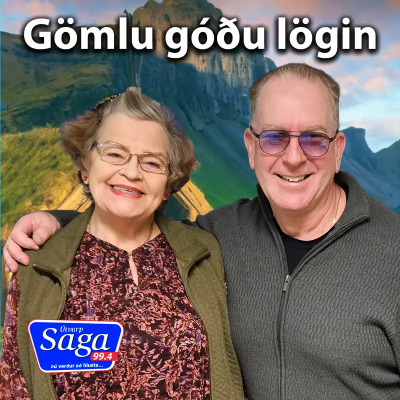 Magnús Magnússon og Hjördís Geirsdóttir í sannkallaðri bóndadagsstemningu