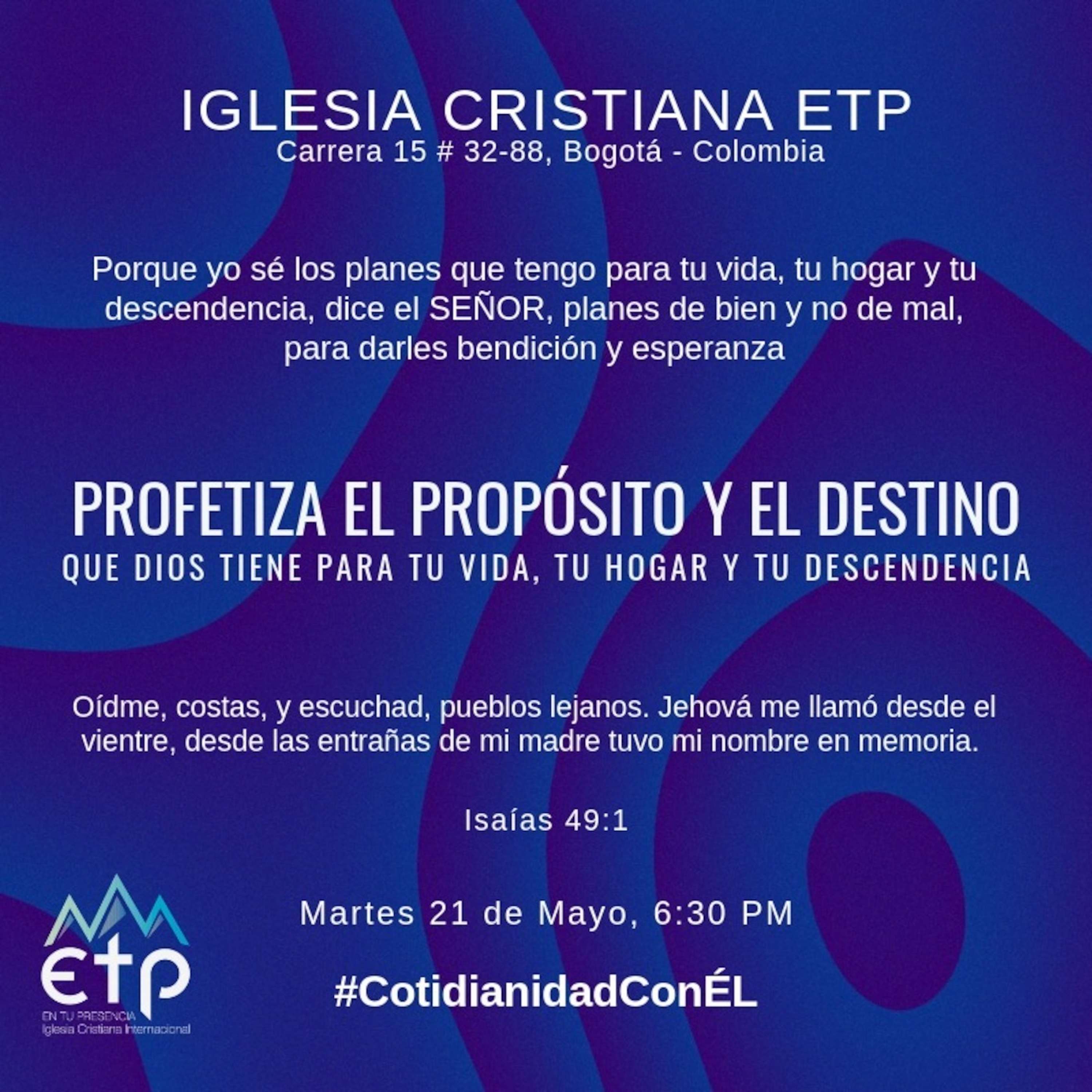Propósito y destino para tu vida, tu hogar y tu descendencia