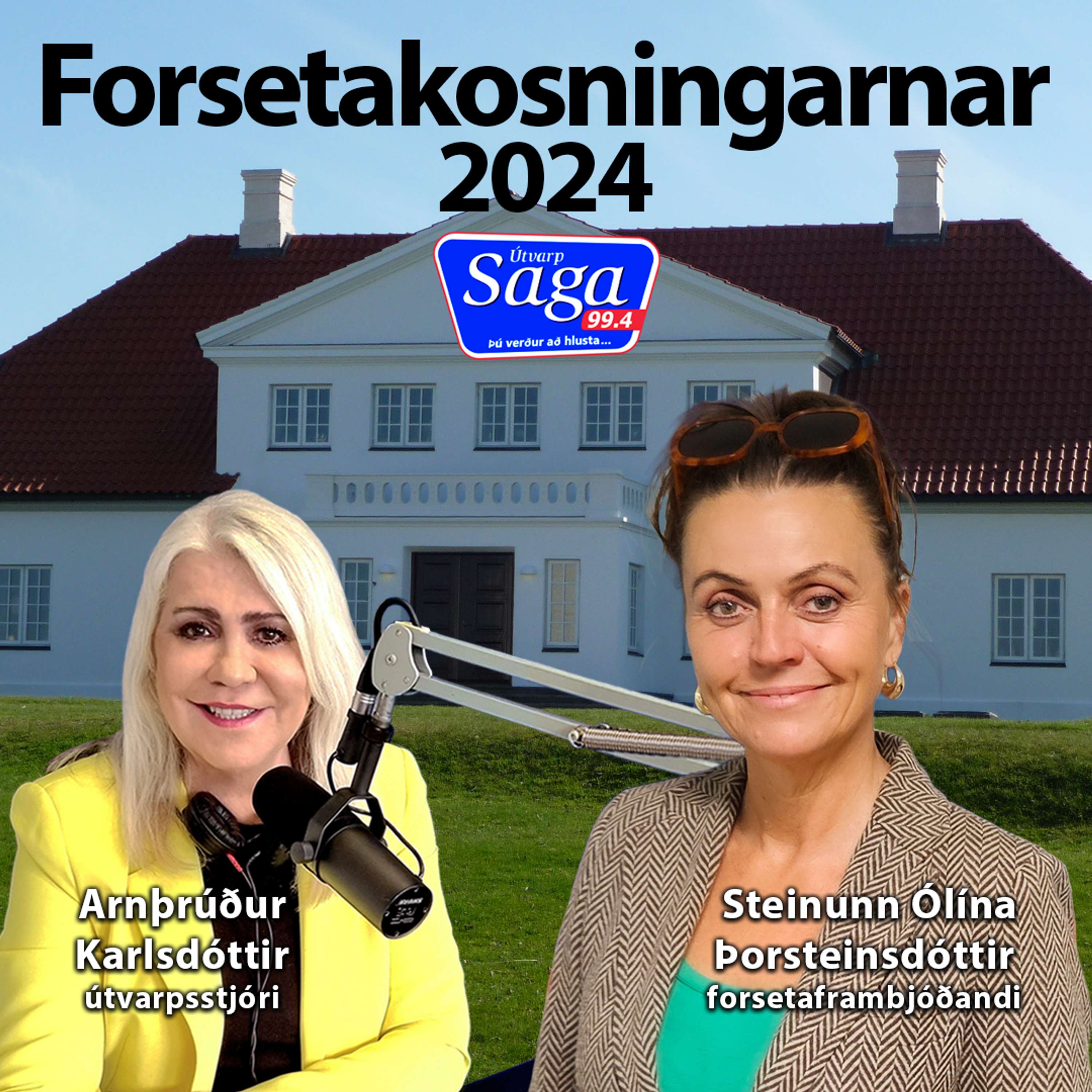 Steinunn Ólína Þorsteinsdóttir forsetaframbjóðandi svarar hlustendum á beinni símalínu