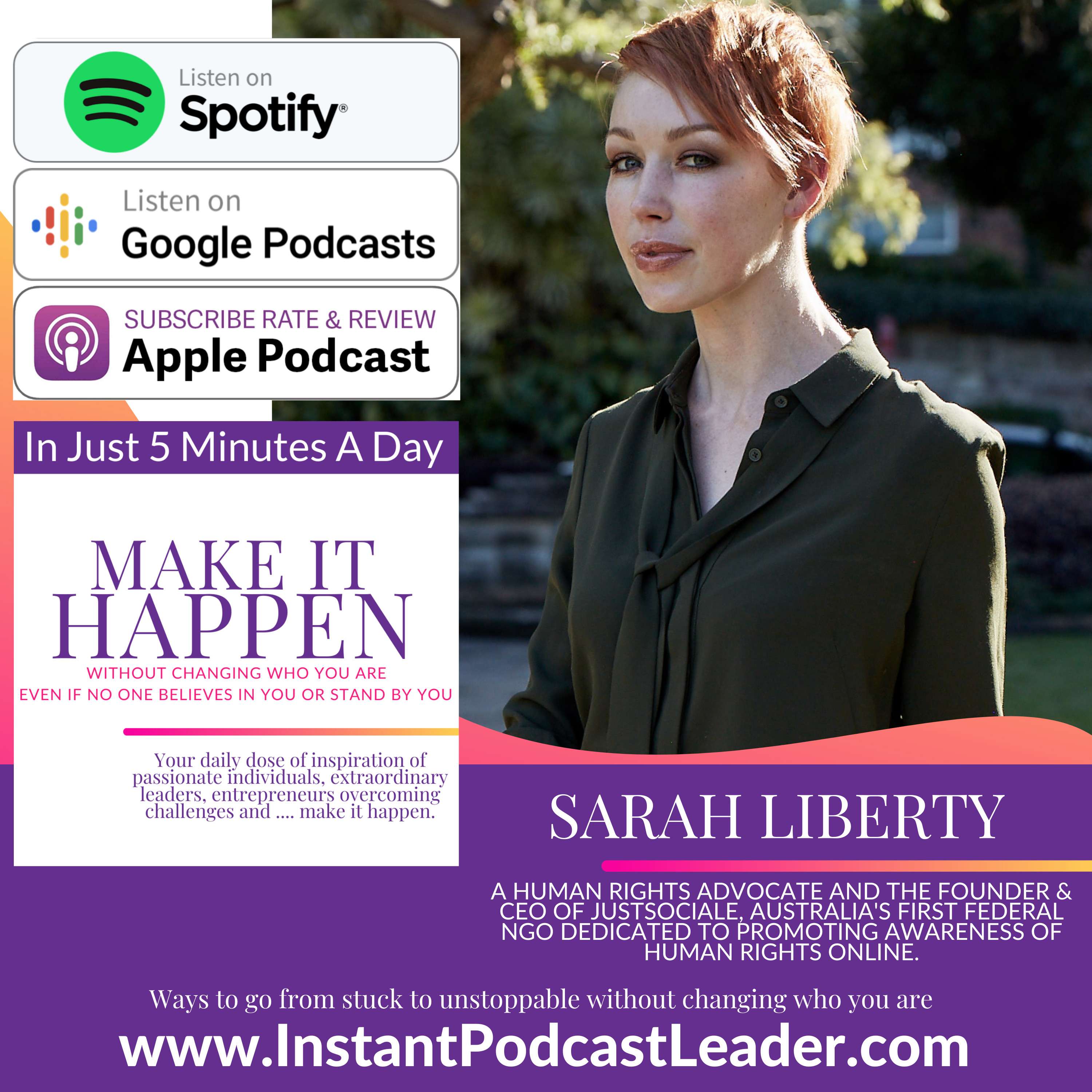 cover of episode MIH EP28 Sarah Liberty Human Rights Advocate and the Founder & CEO of JustSociale