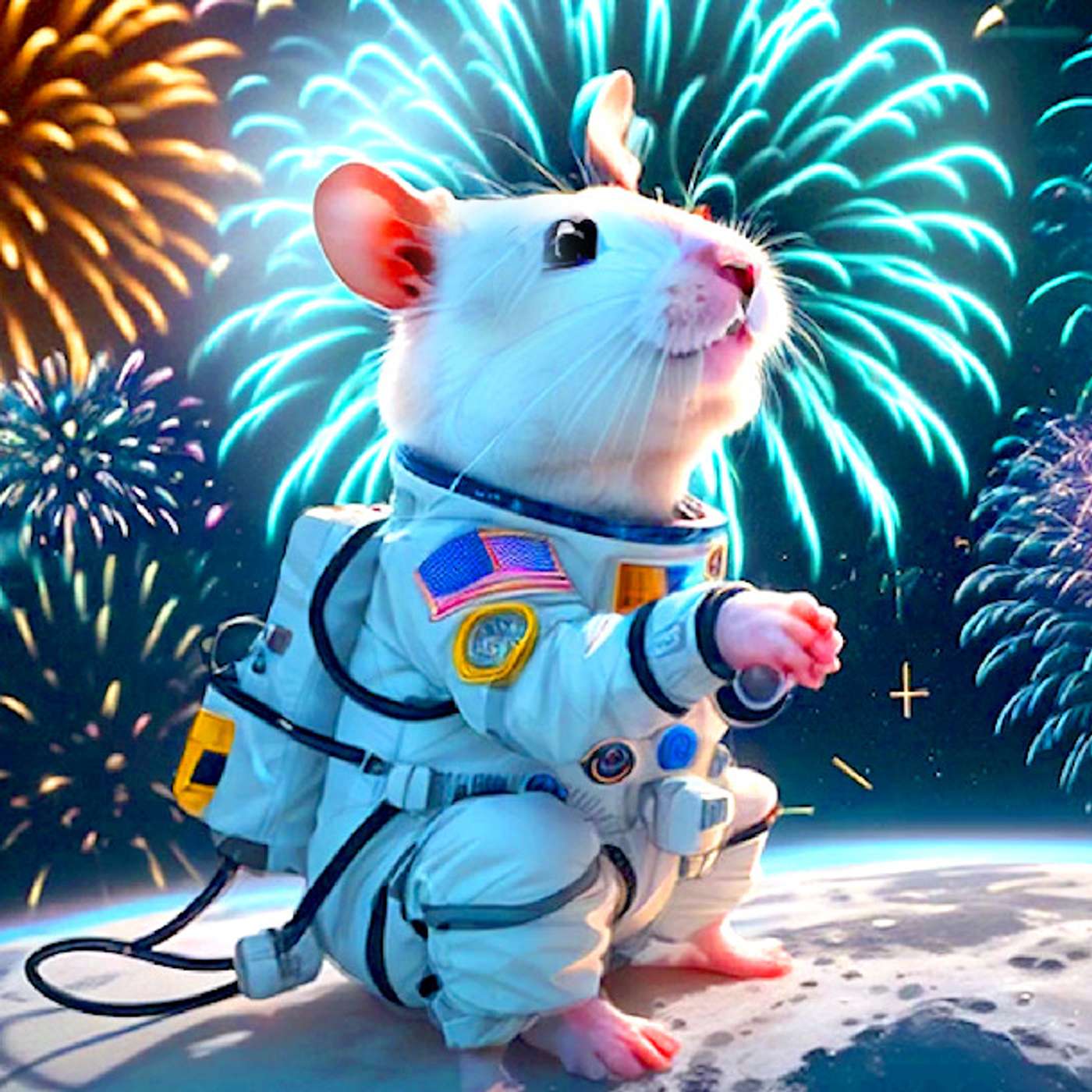 🐹 Whiskers in Space: A Cosmic New Year 🎆 | A space-lovers New Years Eve Tale