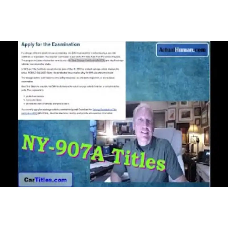 Mastering the Process: How to Handle a NY 907a Salvage Title