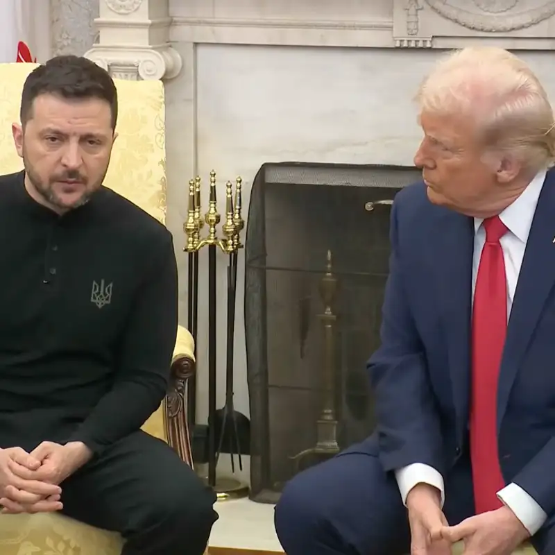 President Trump and Ukrainian President Zelenskyy At A Fiery Meeting In The Oval Office.