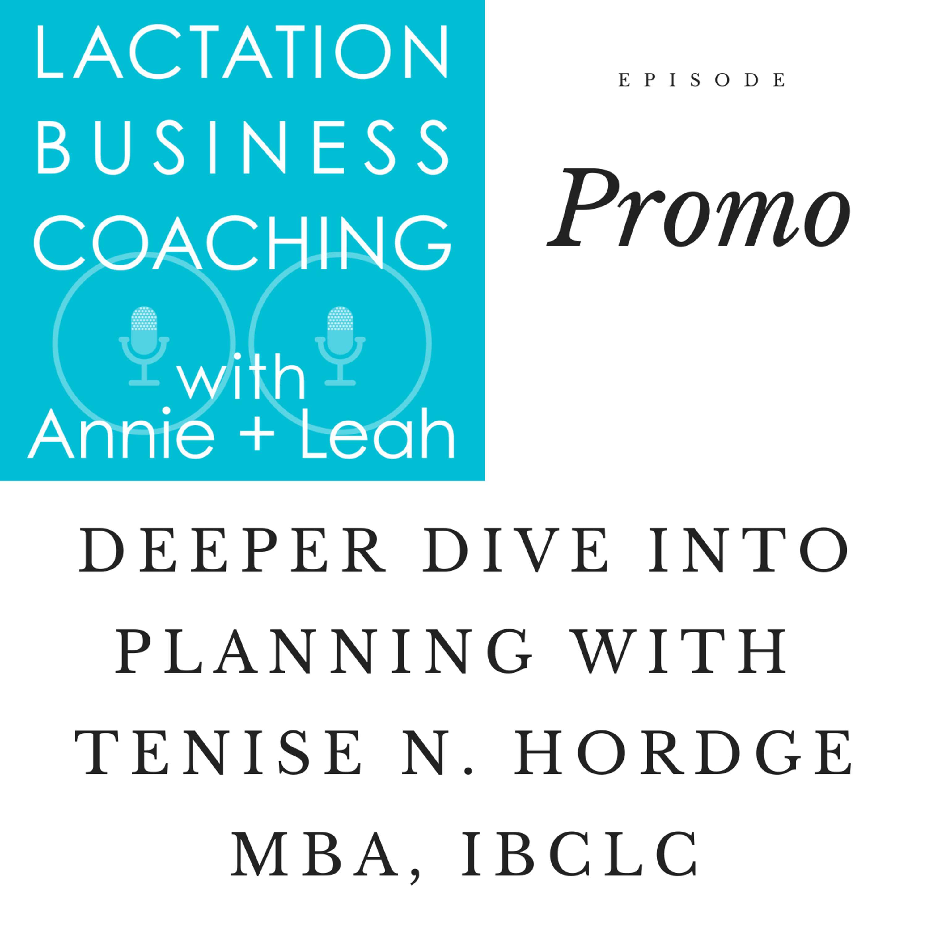 Deeper Dive into Planning with Tenise N. Hordge MBA, IBCLC