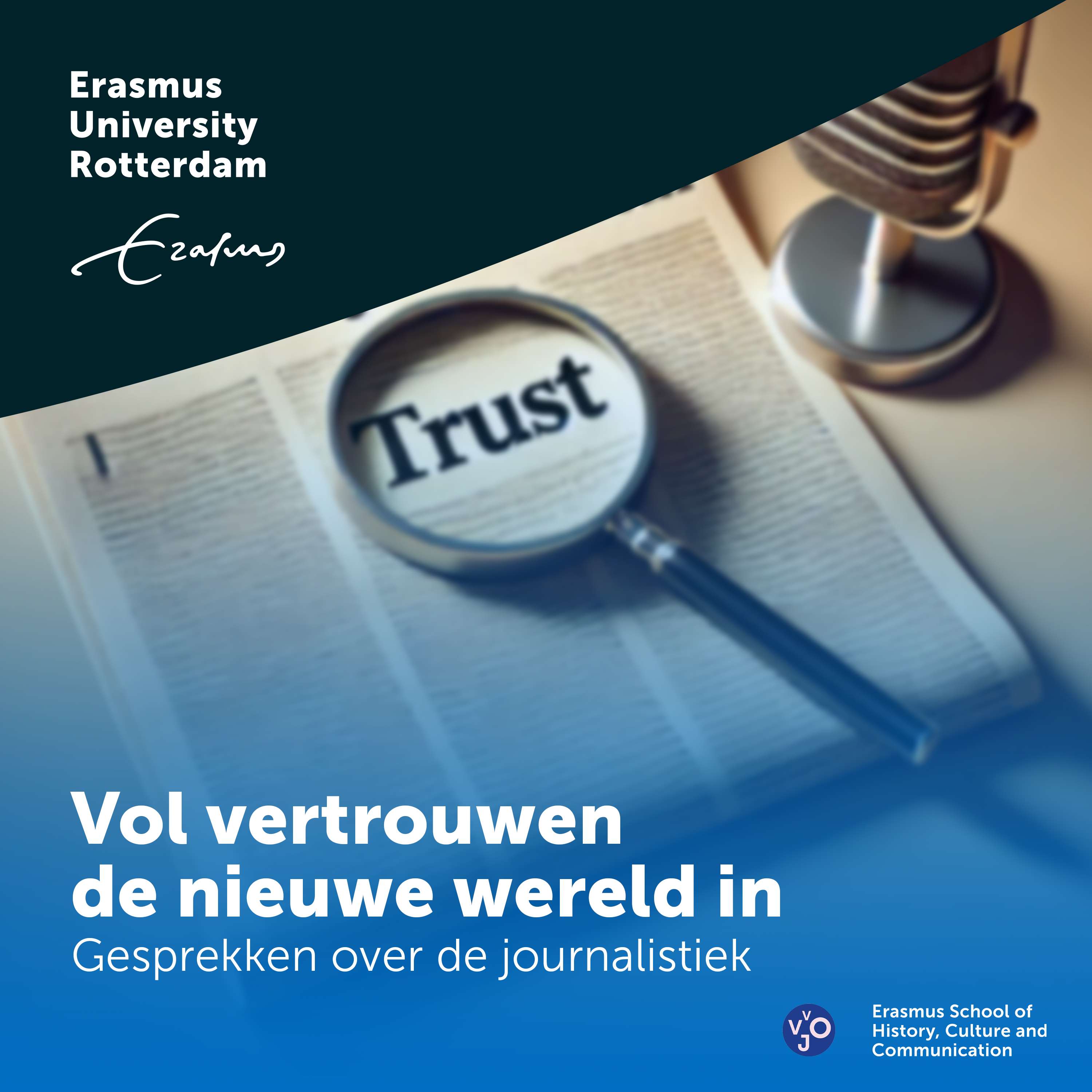 Vol vertrouwen de nieuwe wereld in: Gesprekken over de journalistiek podcast artwork