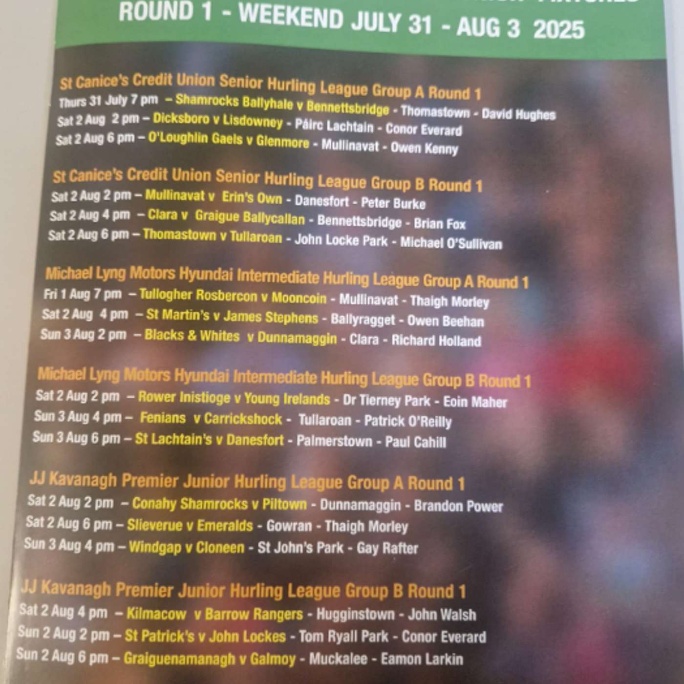 Michael Walsh and Eddie Scally on the opening weekend in Kilkenny. Plus, we look ahead to the Carlow semi finals.