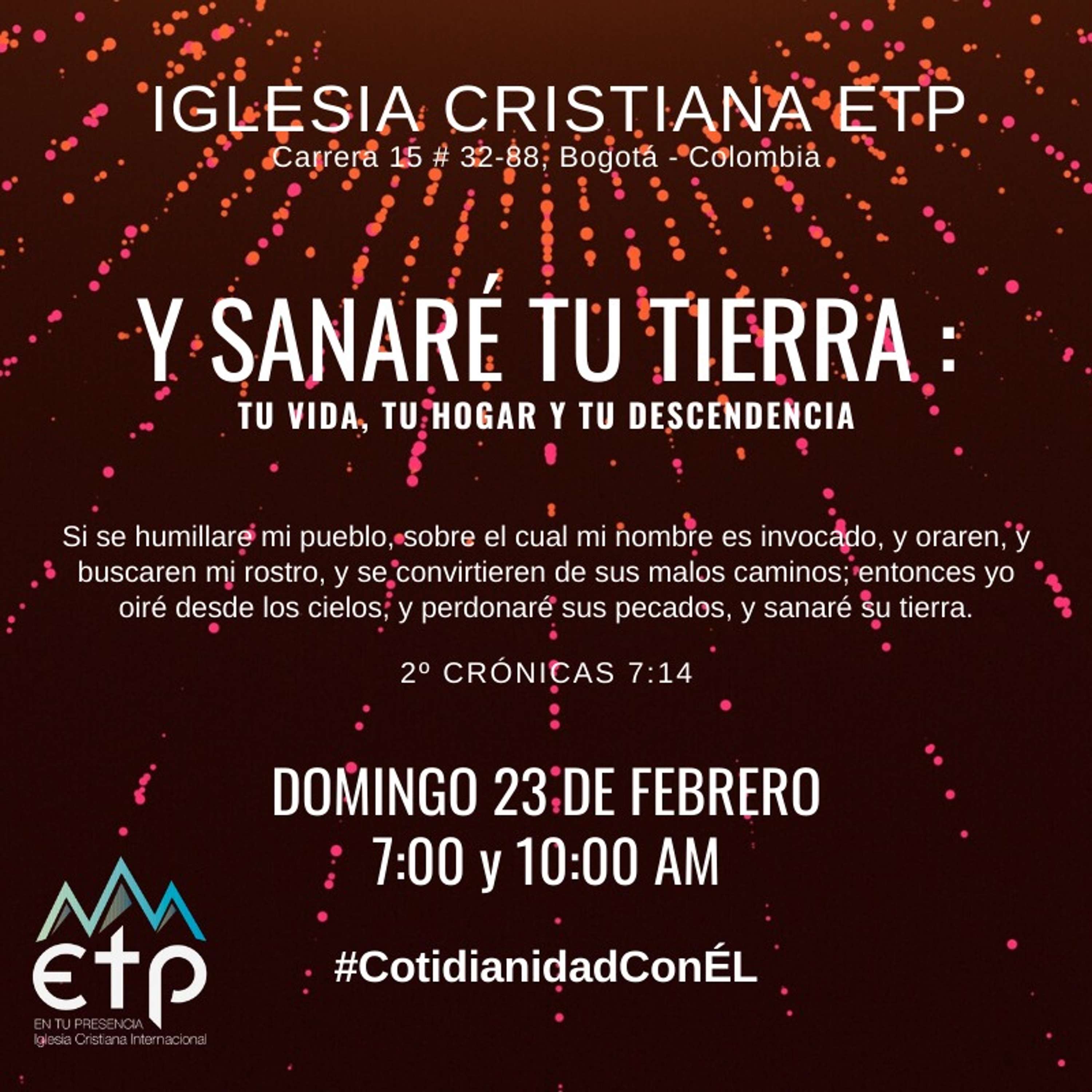 Charlas Pastores Luis Salas y Jeannette Noguera, Iglesia ETP