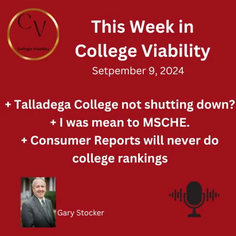 This Week In College Viability TWICV for September 9, 2024