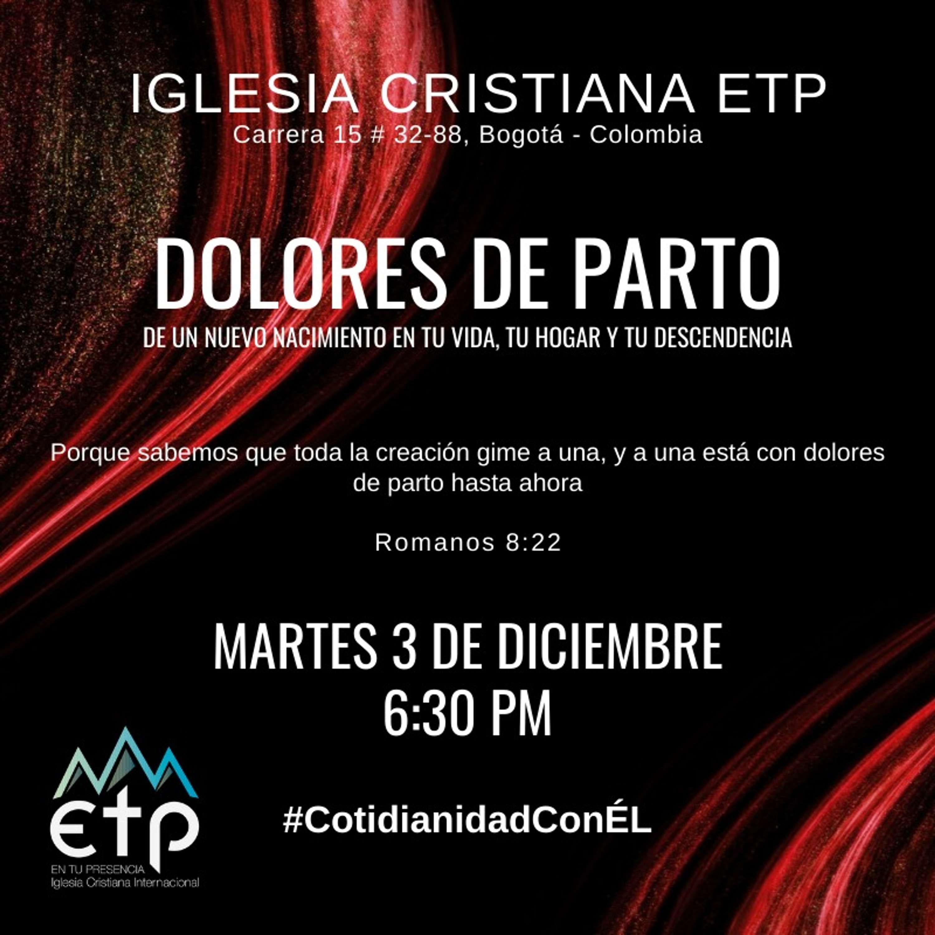 Charlas Pastores Luis Salas y Jeannette Noguera, Iglesia ETP