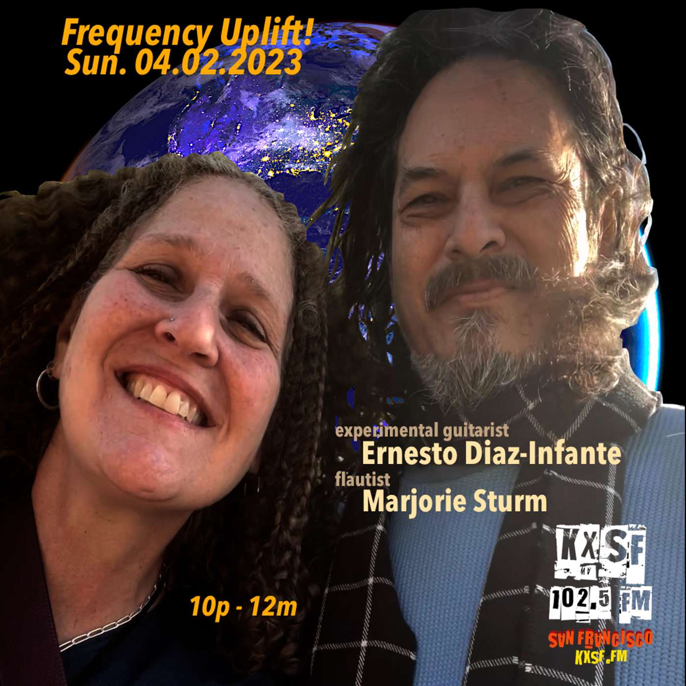 FREQUENCY UPLIFT ! SUN. 04.02.2023 !   ...  experimental-guitarist  Ernesto Diaz-Infante LIVE! episode artwork