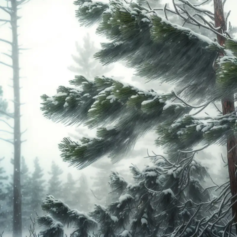 Frozen Solitude: Ice Storm in the Deep Woods