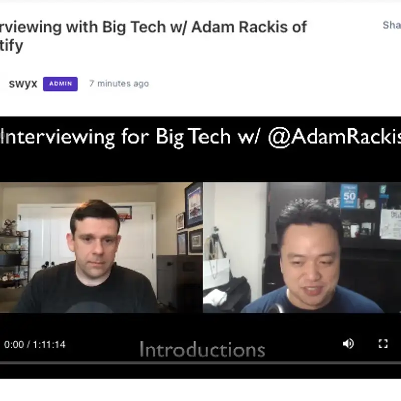 [Career Jam] Big Tech Interviews with Adam Rackis